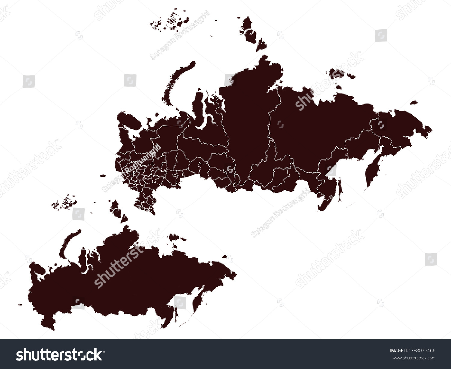 Couple Set Mapblack Map Of Russia Vector Eps10 Royalty Free Stock Vector 788076466 5157