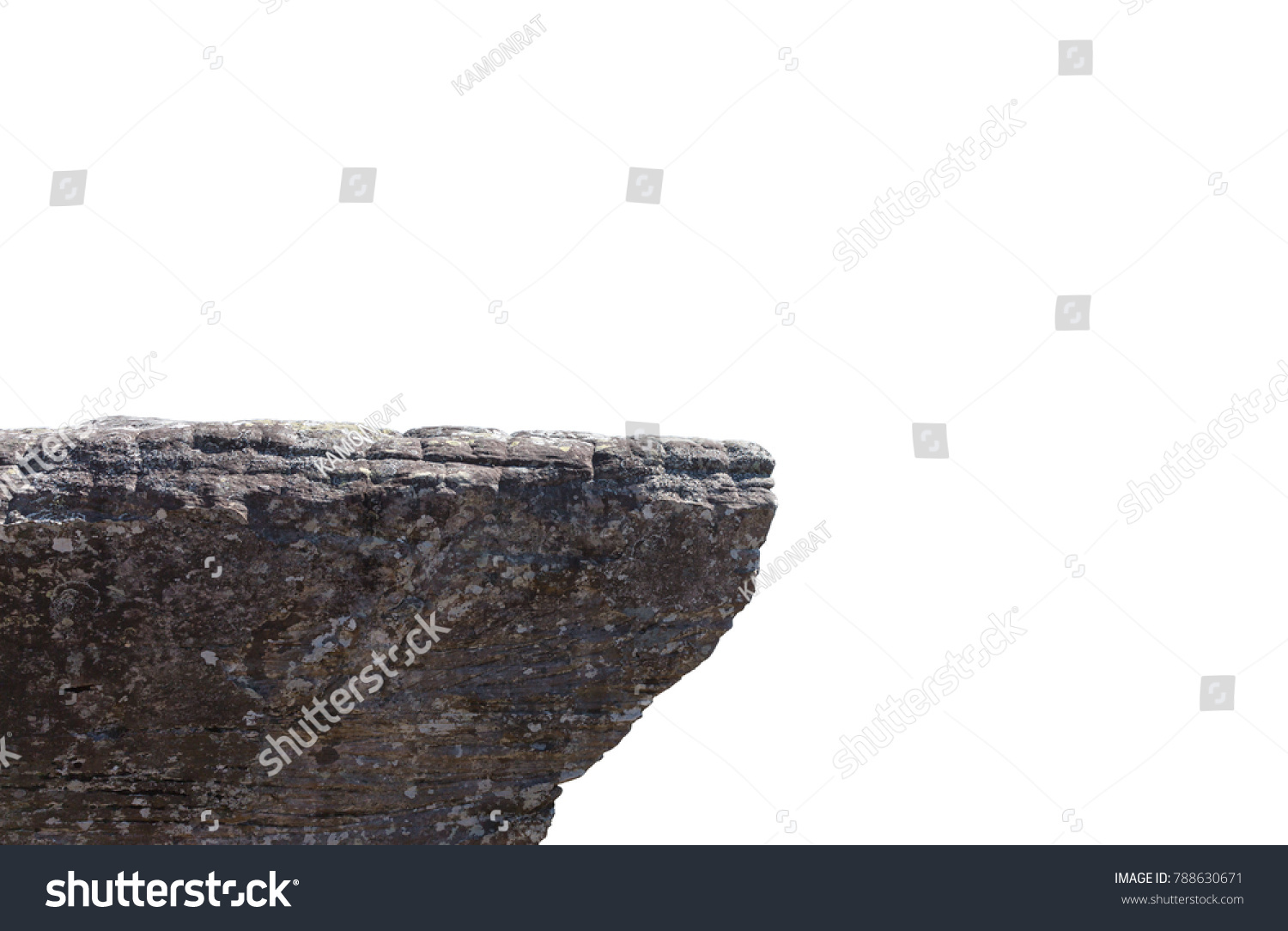 Rocky cliff isolated on a white background #788630671