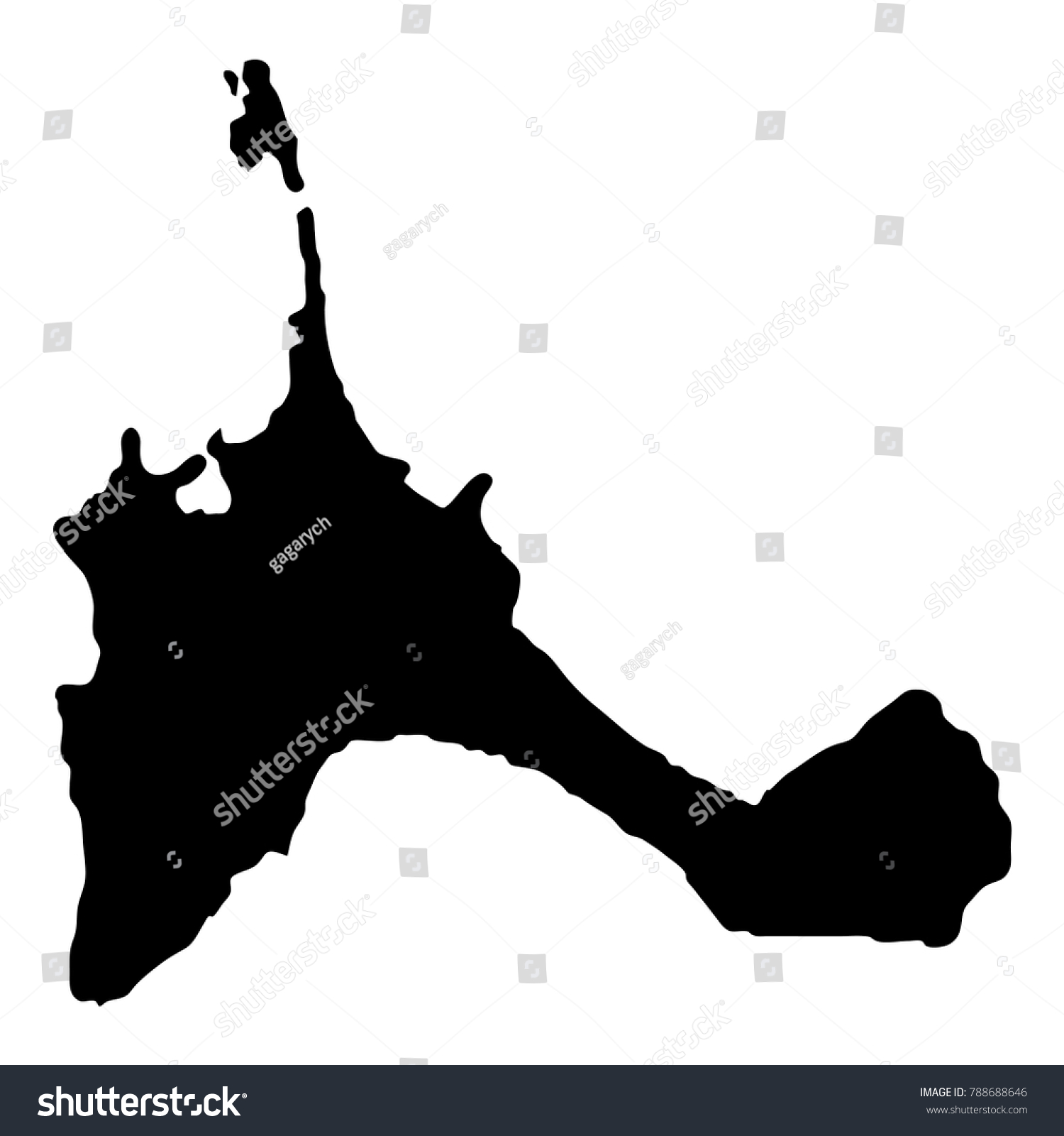 Formentera map. Island silhouette icon. Isolated - Royalty Free Stock ...