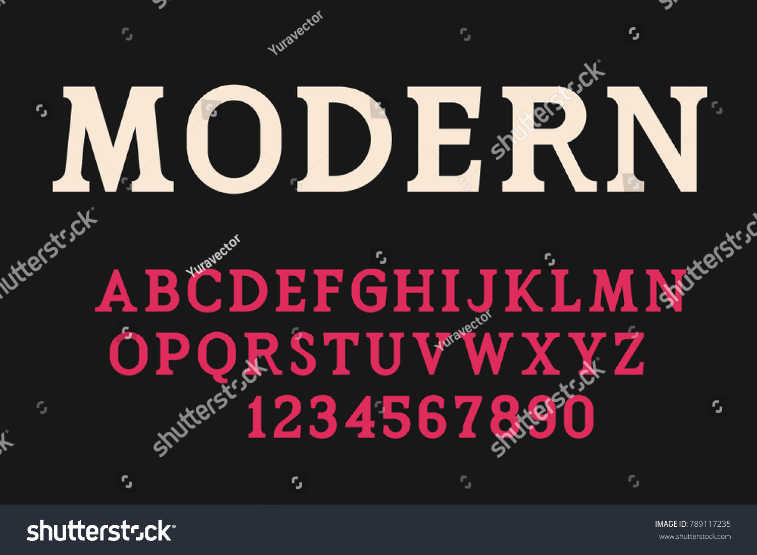 Geometric serif font Modern design letters and - Royalty Free Stock ...