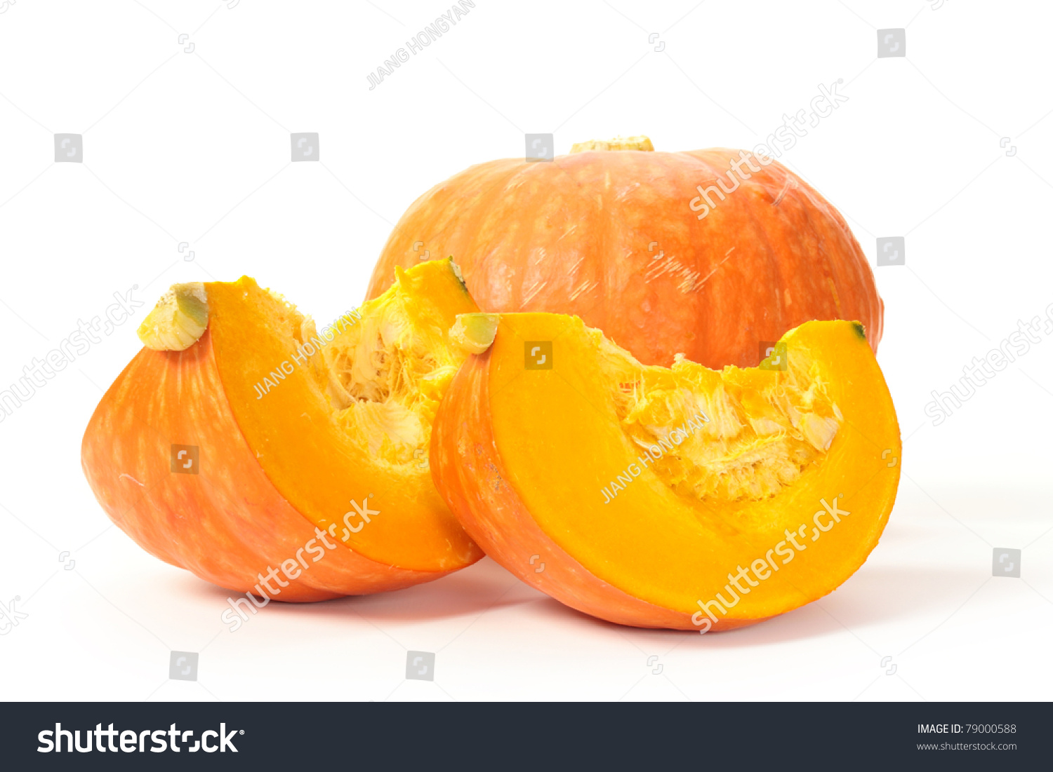  Orange pumpkin on white background #79000588