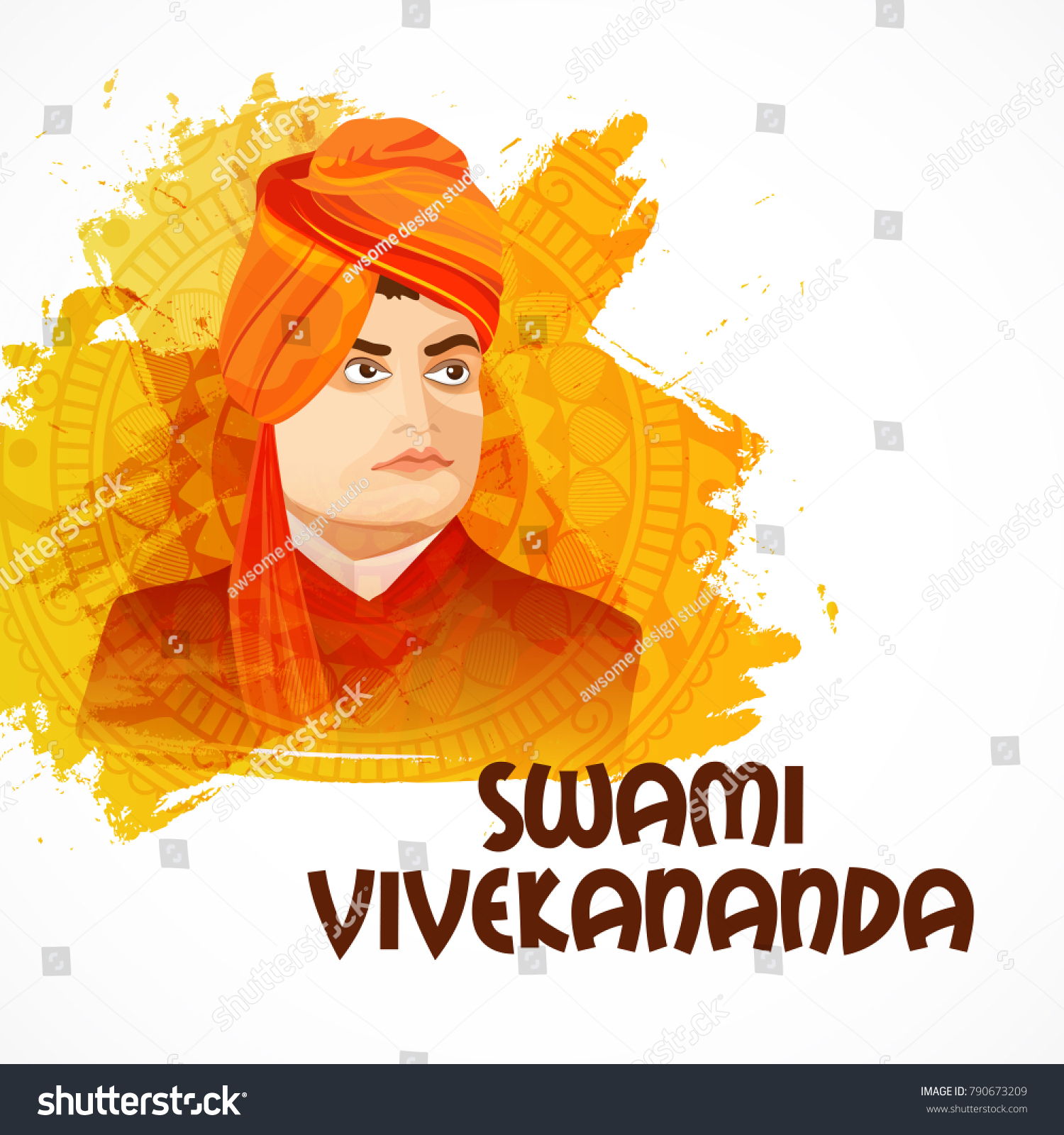 illustration of celebrate swami vivekananda - Royalty Free Stock Vector ...