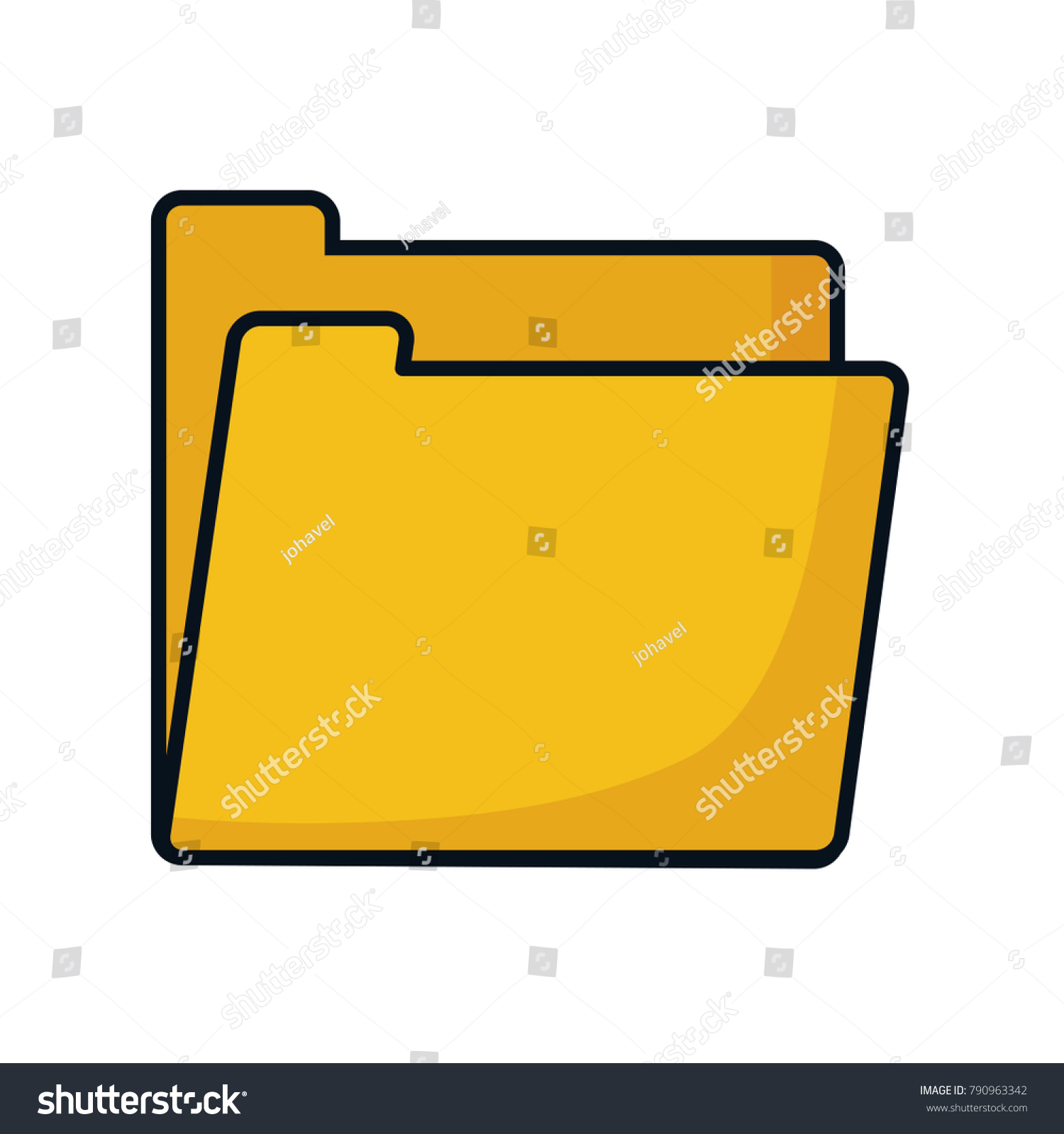 Folder Document Symbol - Royalty Free Stock Vector 790963342 - Avopix.com