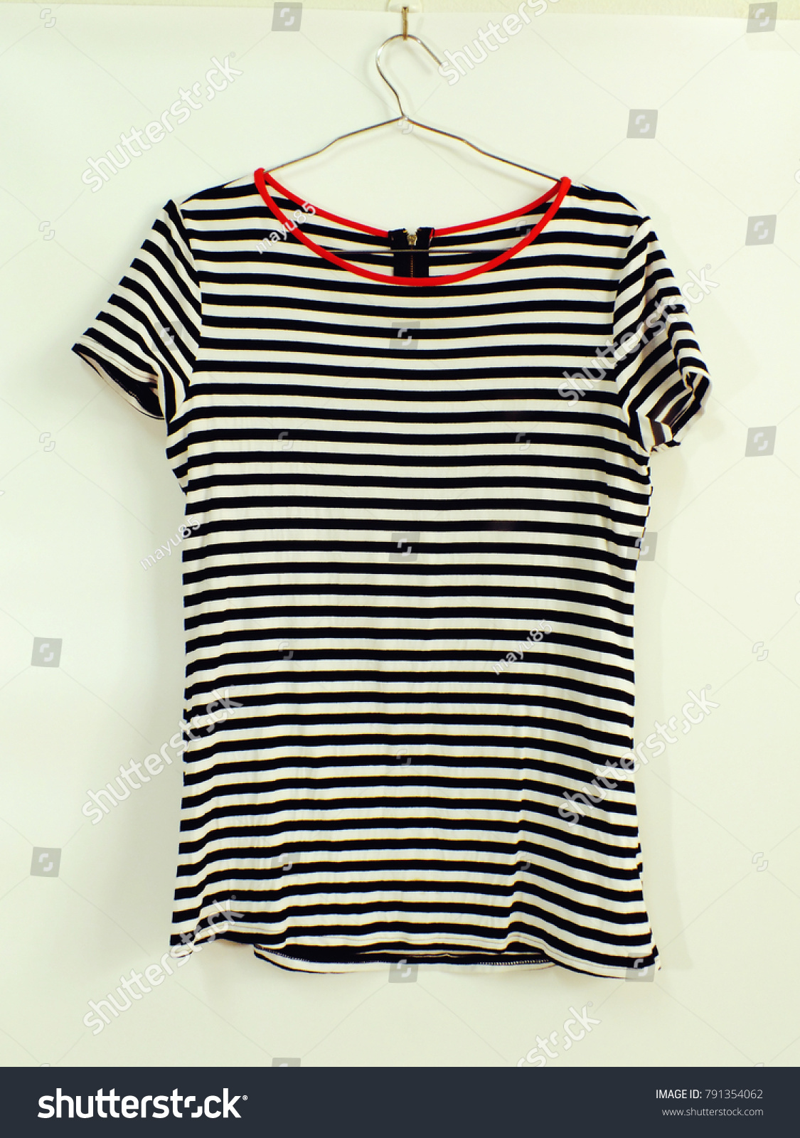 striped shirt hanging fashion clothing marine style #791354062