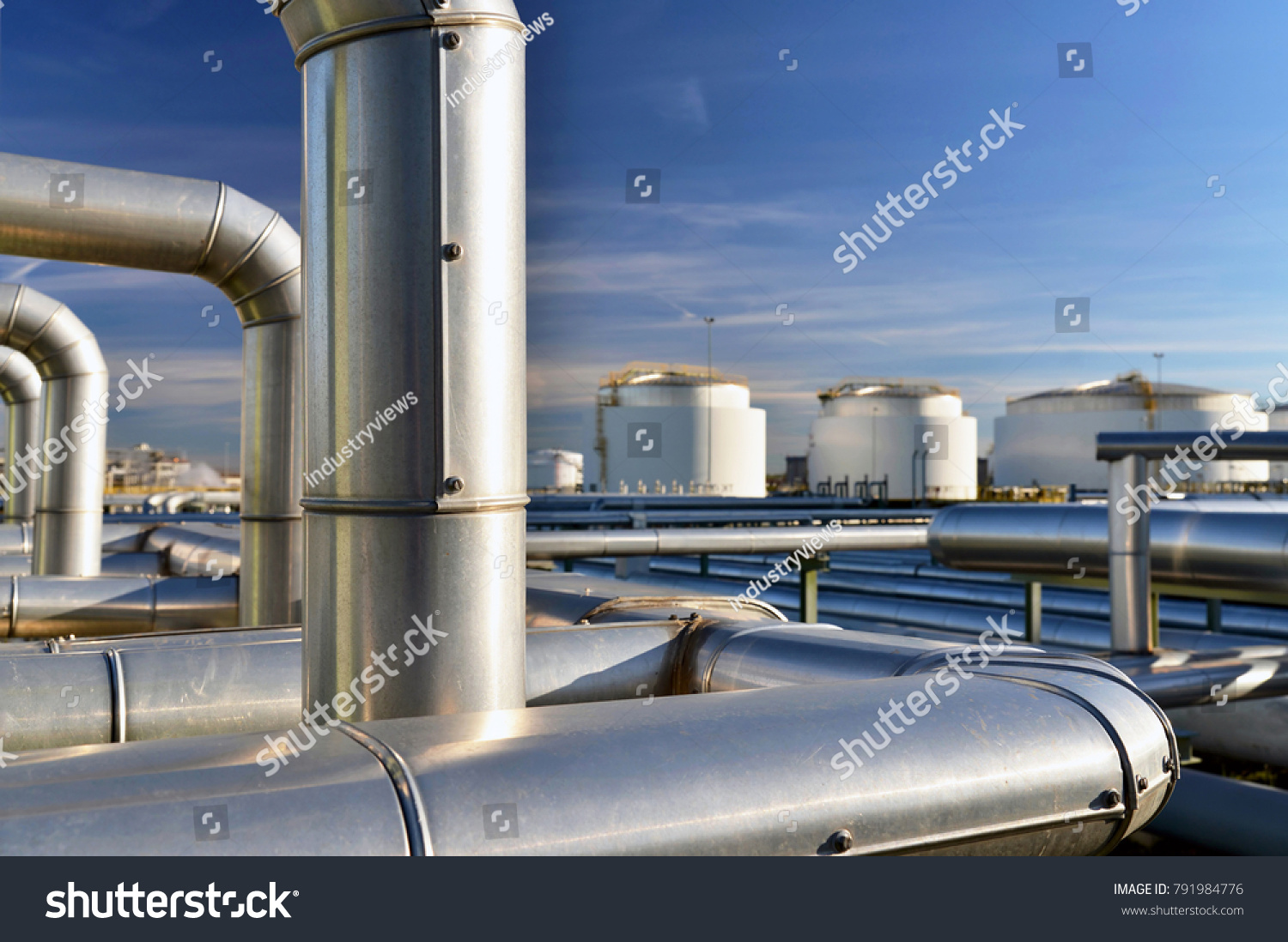 Refinery for the production of fuel - architecture and buildings of an industrial complex  #791984776