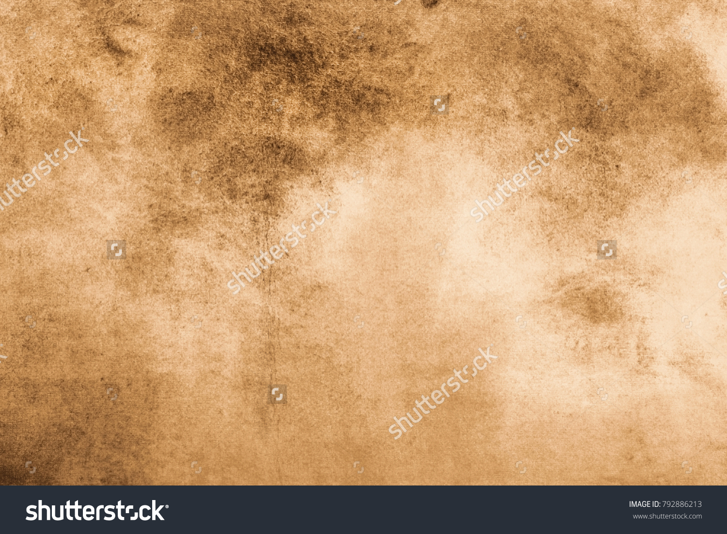 Aged old style vintage background. Old photo texture illustration stylization in sepia colors with blots, stains and scratches #792886213