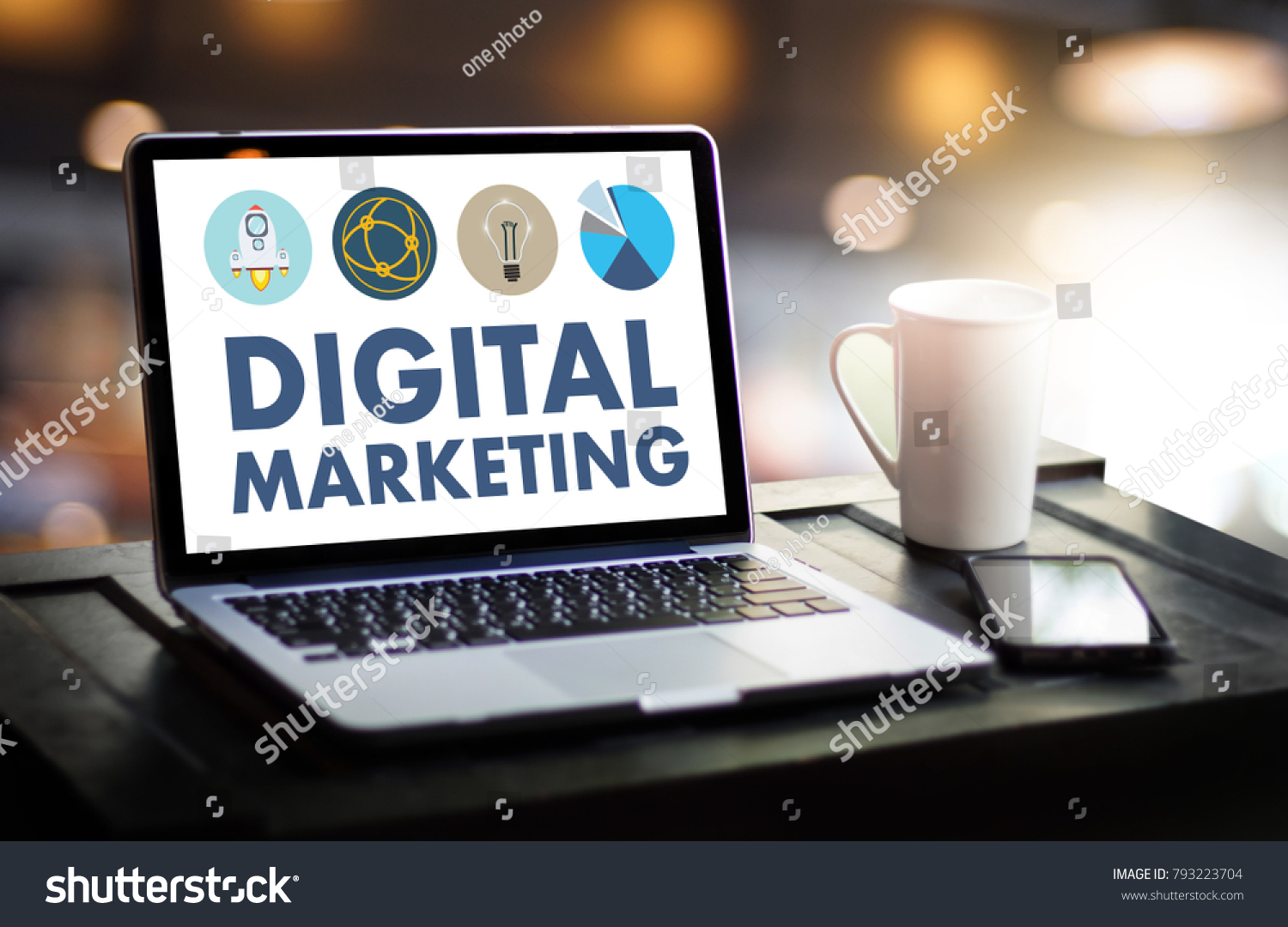 DIGITAL MARKETING new startup project MILLENNIALS Business team hands at work with financial reports and a laptop #793223704