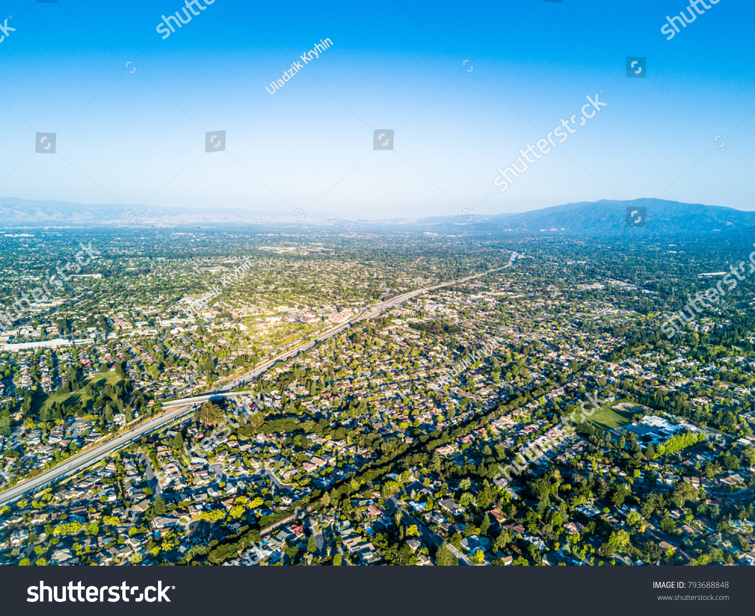Aerial photo of the Silicon Valley in California #793688848