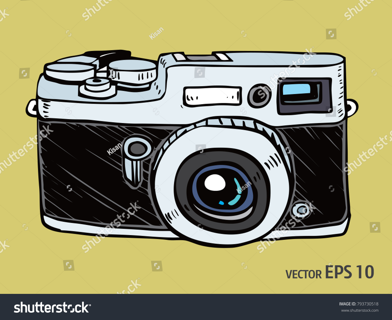 vector sketch style of retro camera - Royalty Free Stock Vector ...