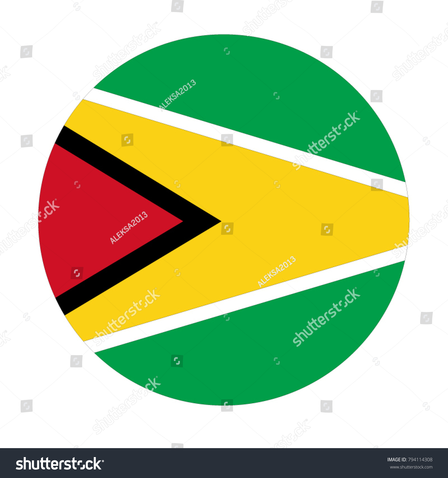 Vector Illustration Of Guyana Flag Royalty Free Stock Vector 794114308 1526