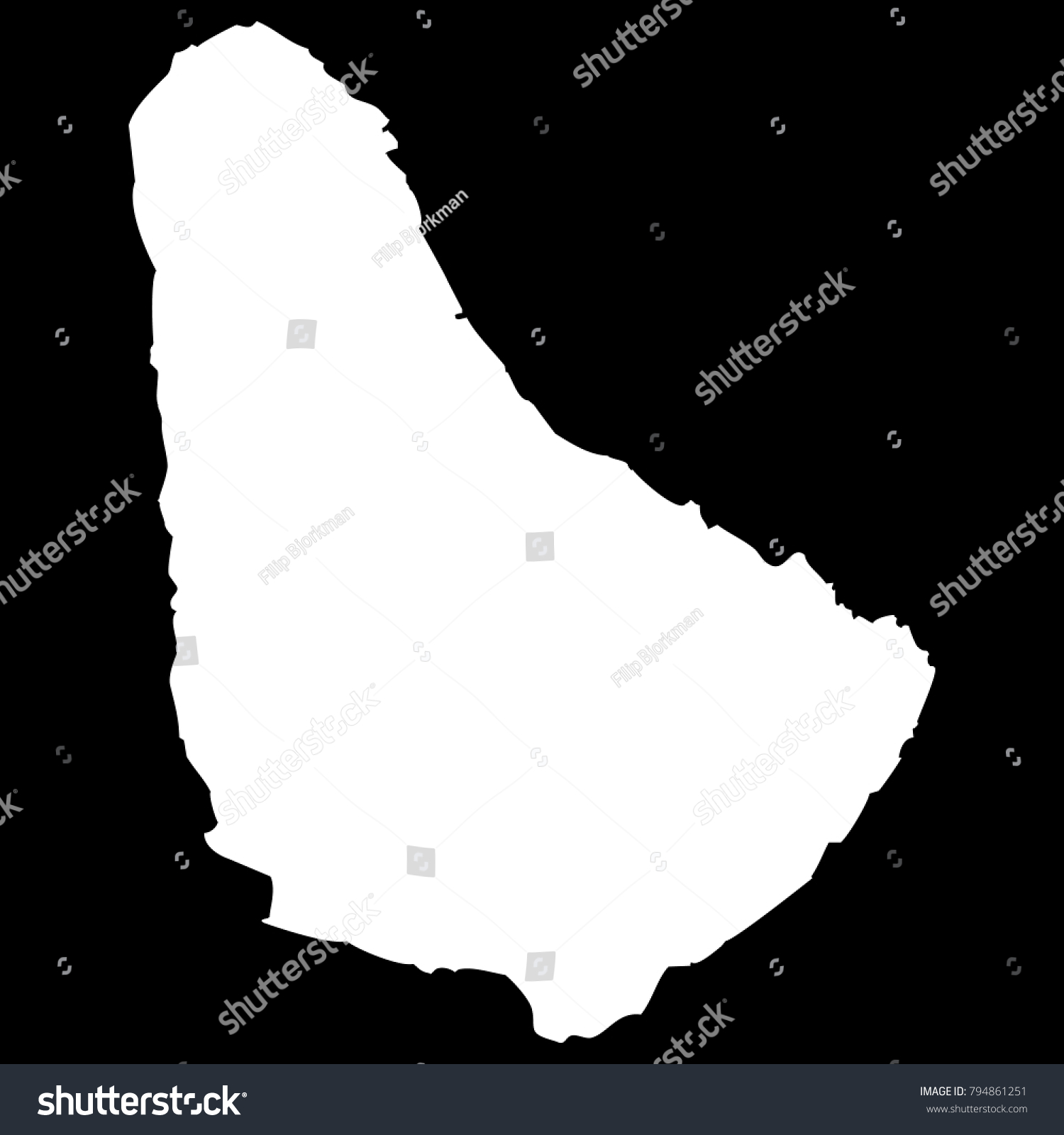 High detailed vector map - Barbados - Royalty Free Stock Vector ...