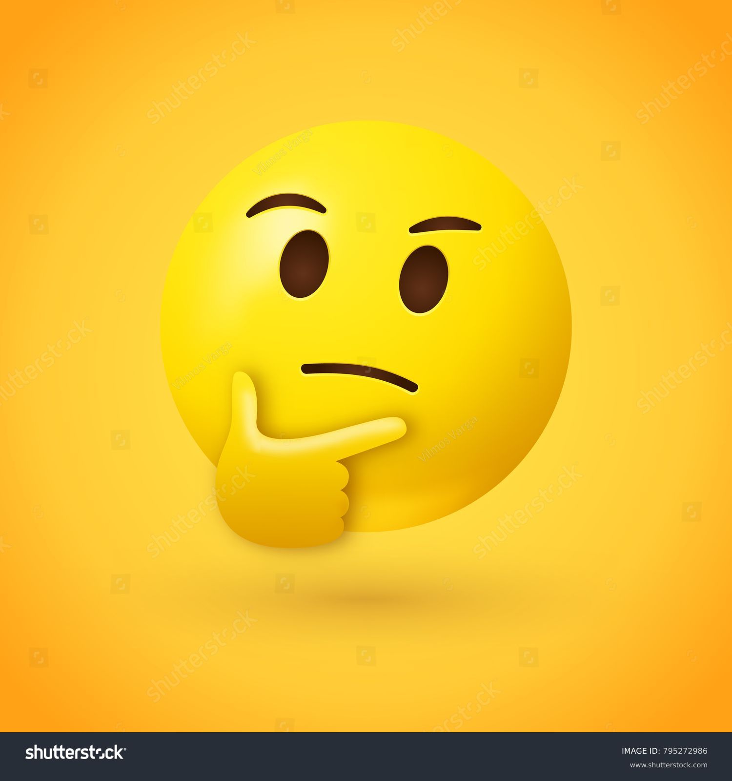 Thinking Face Emoji Emoticon Face Shown With A Royalty Free Stock