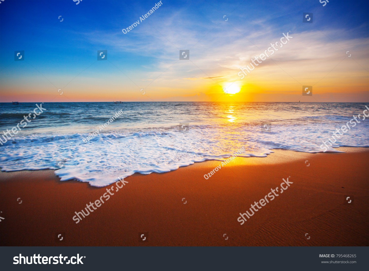 sunset and sea #795468265