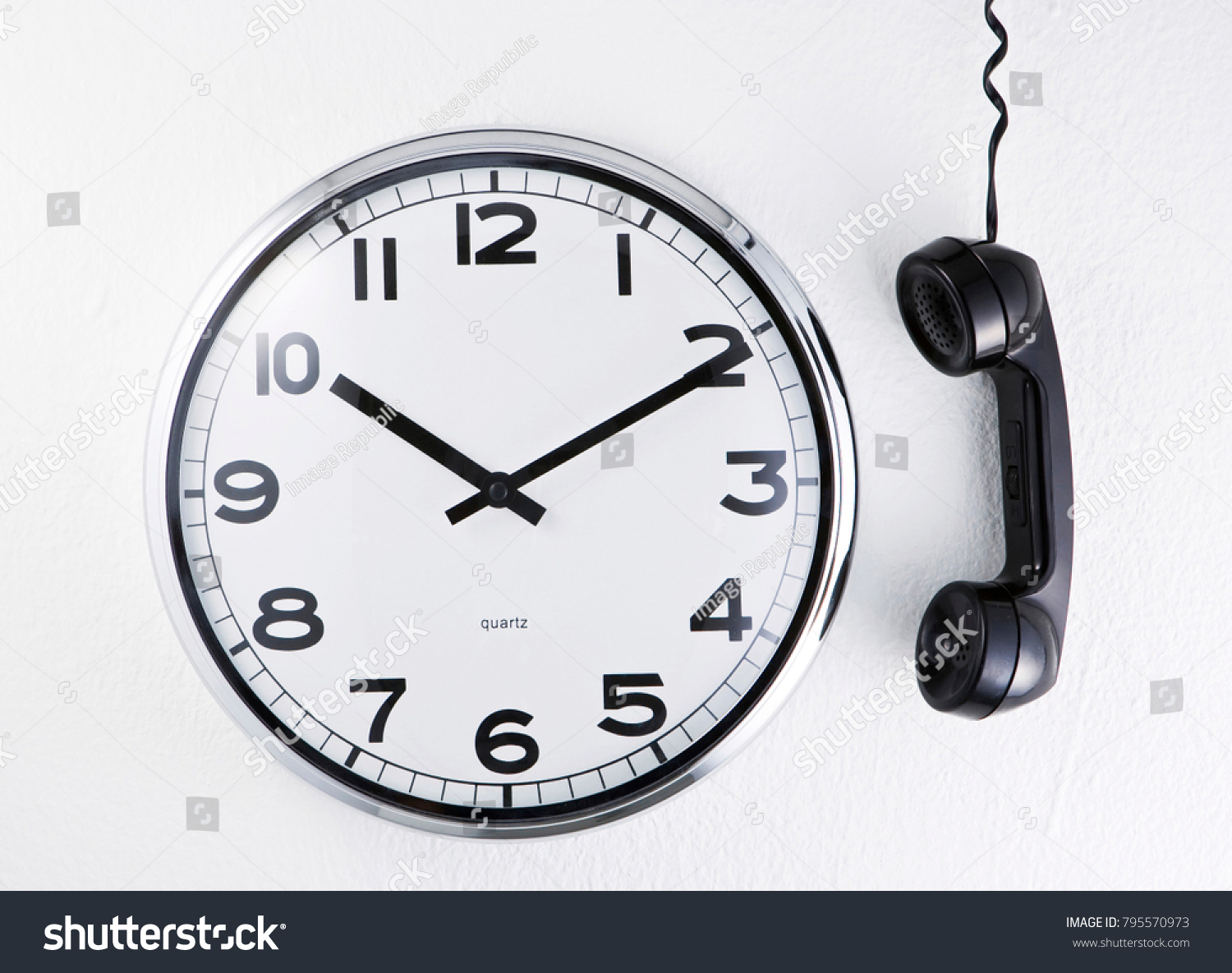 clock and telephone #795570973