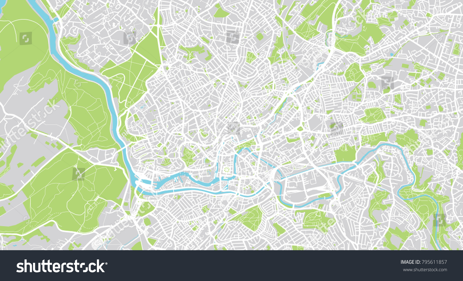 Urban Vector City Map Of Bristol England Royalty Free Stock Vector   Avopix 795611857 