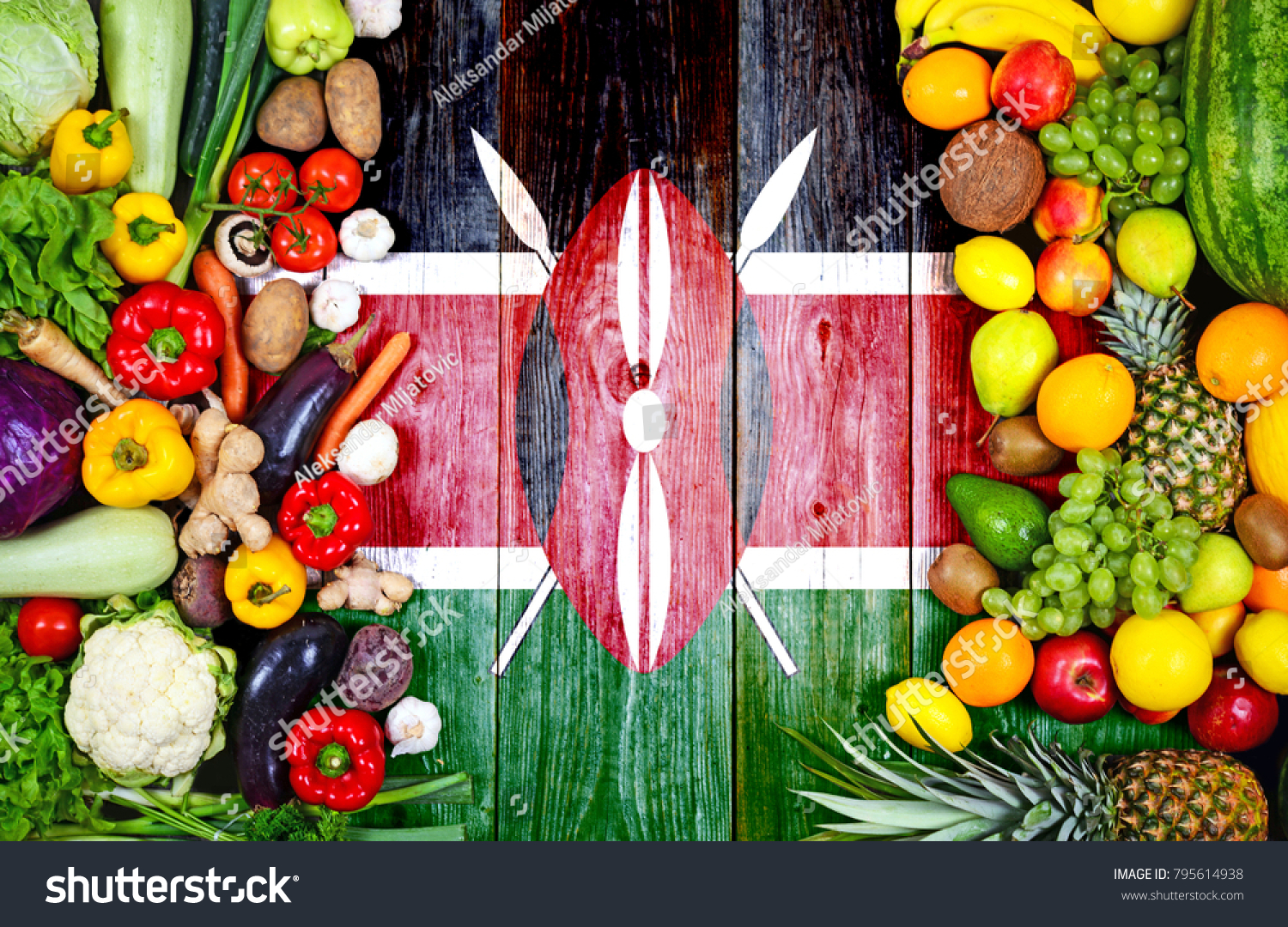 Fresh fruits and vegetables from Kenya #795614938