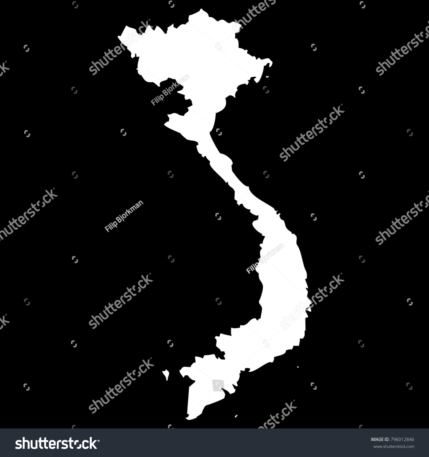 High detailed vector map - Vietnam - Royalty Free Stock Vector 796012846 - Avopix.com