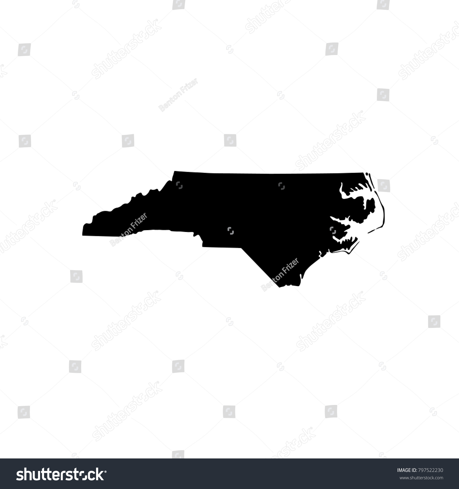 Map Of North Carolina. Vector Illustration. - Royalty Free Stock Vector ...