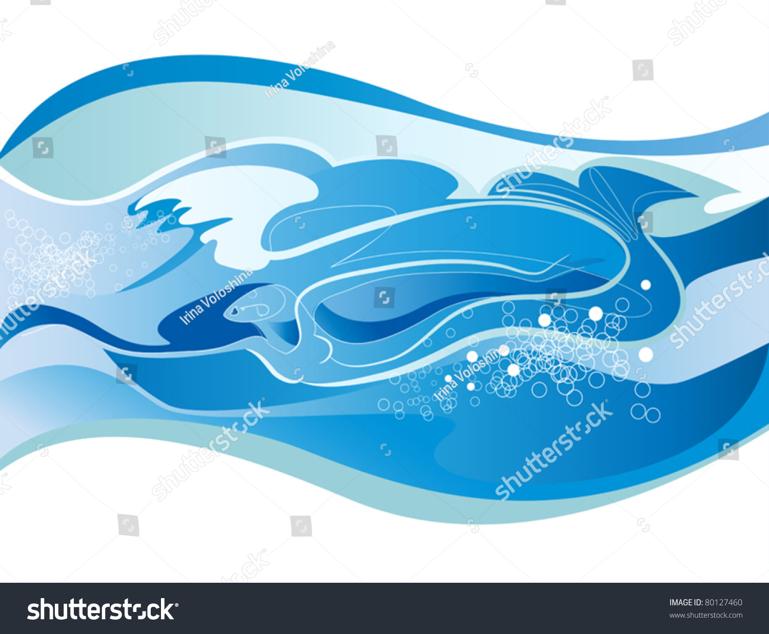 Elements of water in the form of a woman - a - Royalty Free Stock ...