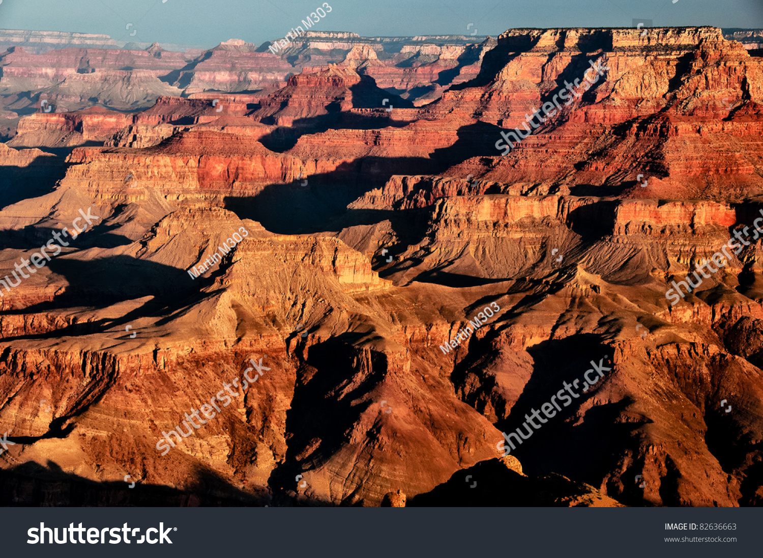 Scenic view of sunrise in Grand Canyon national park, Arizona, USA #82636663