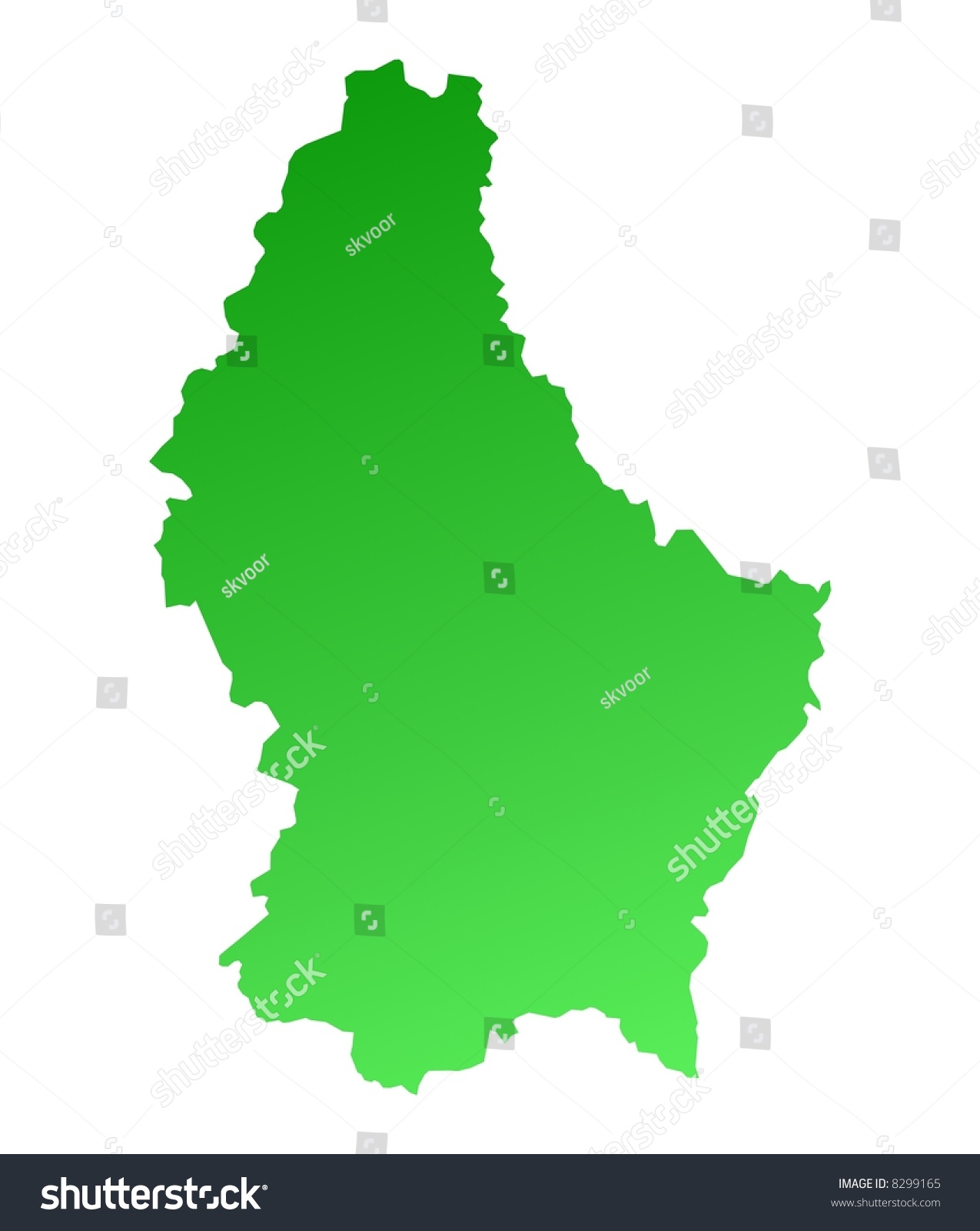 Green gradient Luxembourg map. Detailed, - Royalty Free Stock Photo ...