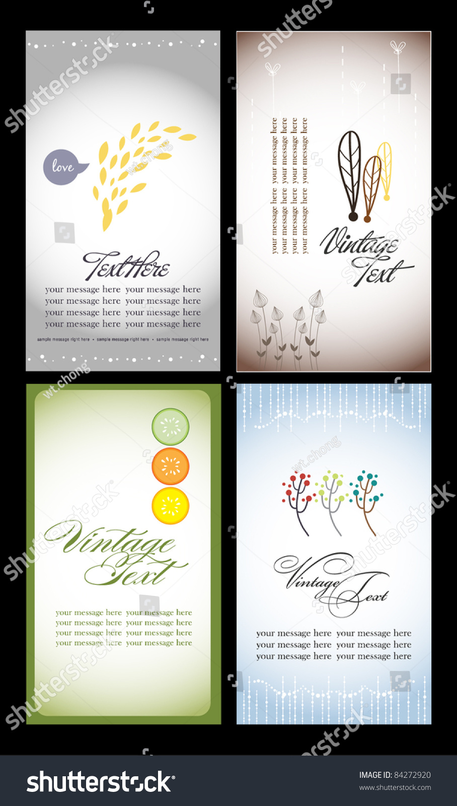 natural-name-card-collection-royalty-free-stock-vector-84272920