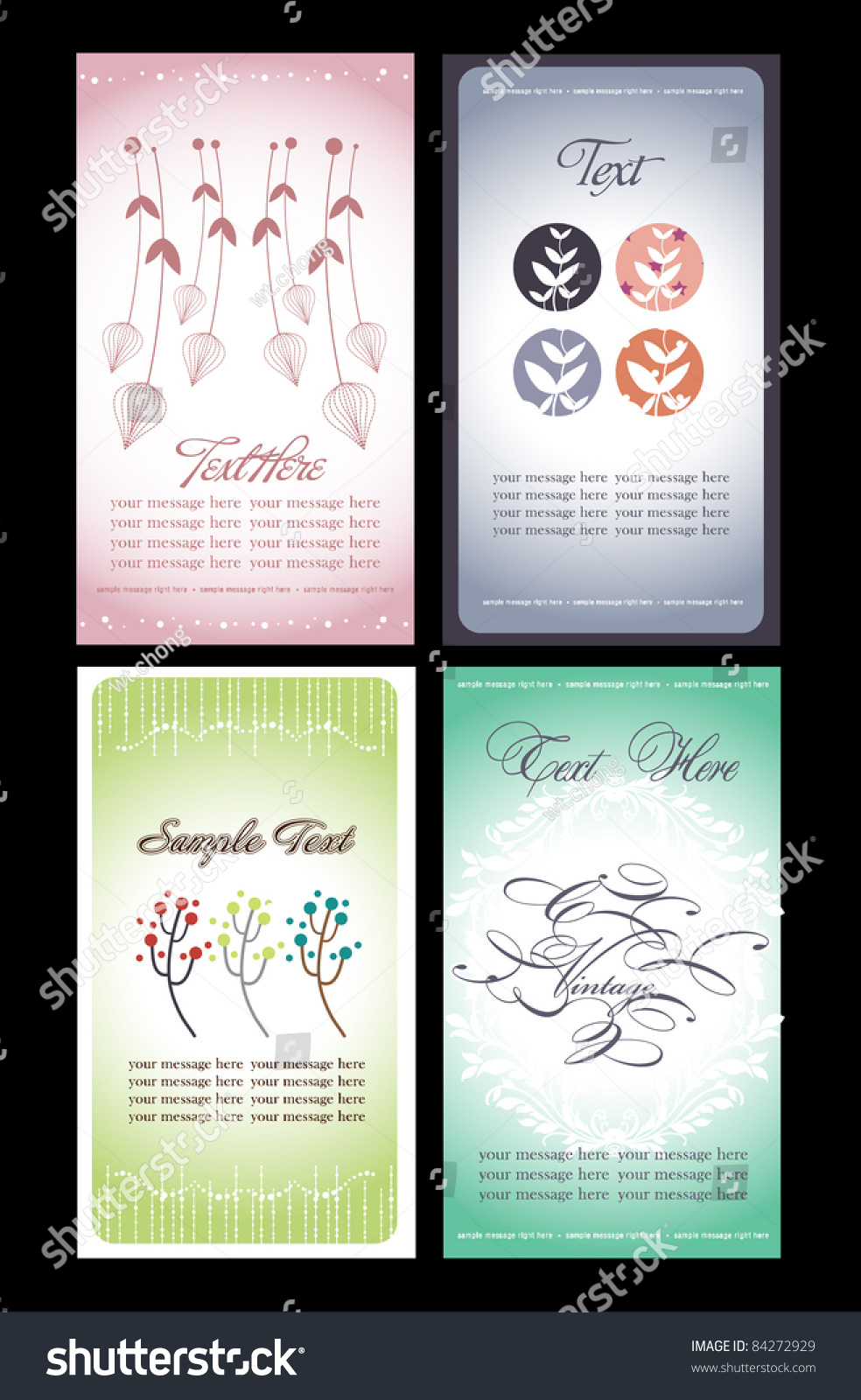 natural-name-card-collection-royalty-free-stock-vector-84272929