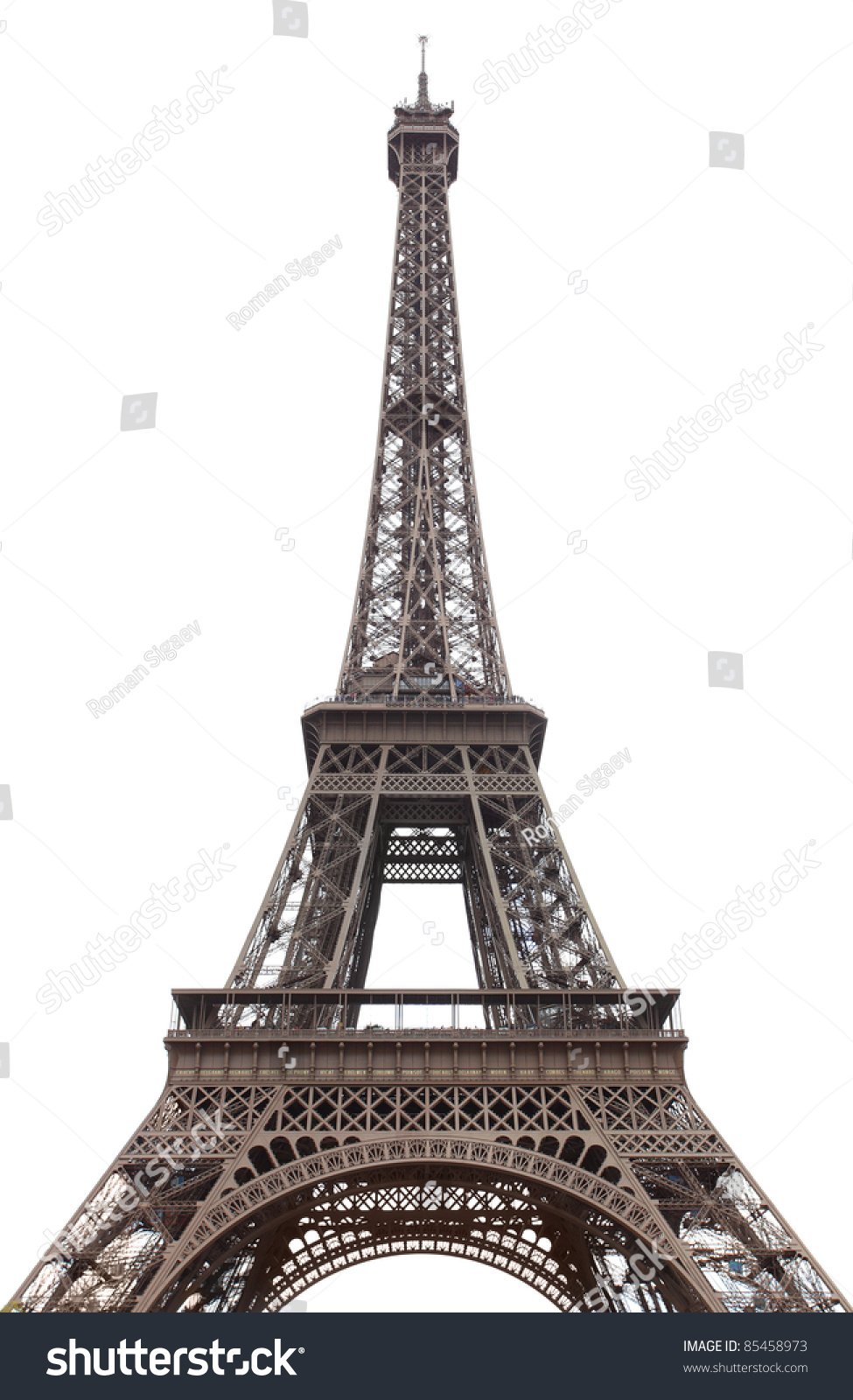 Eiffel tower isolated over the white background #85458973
