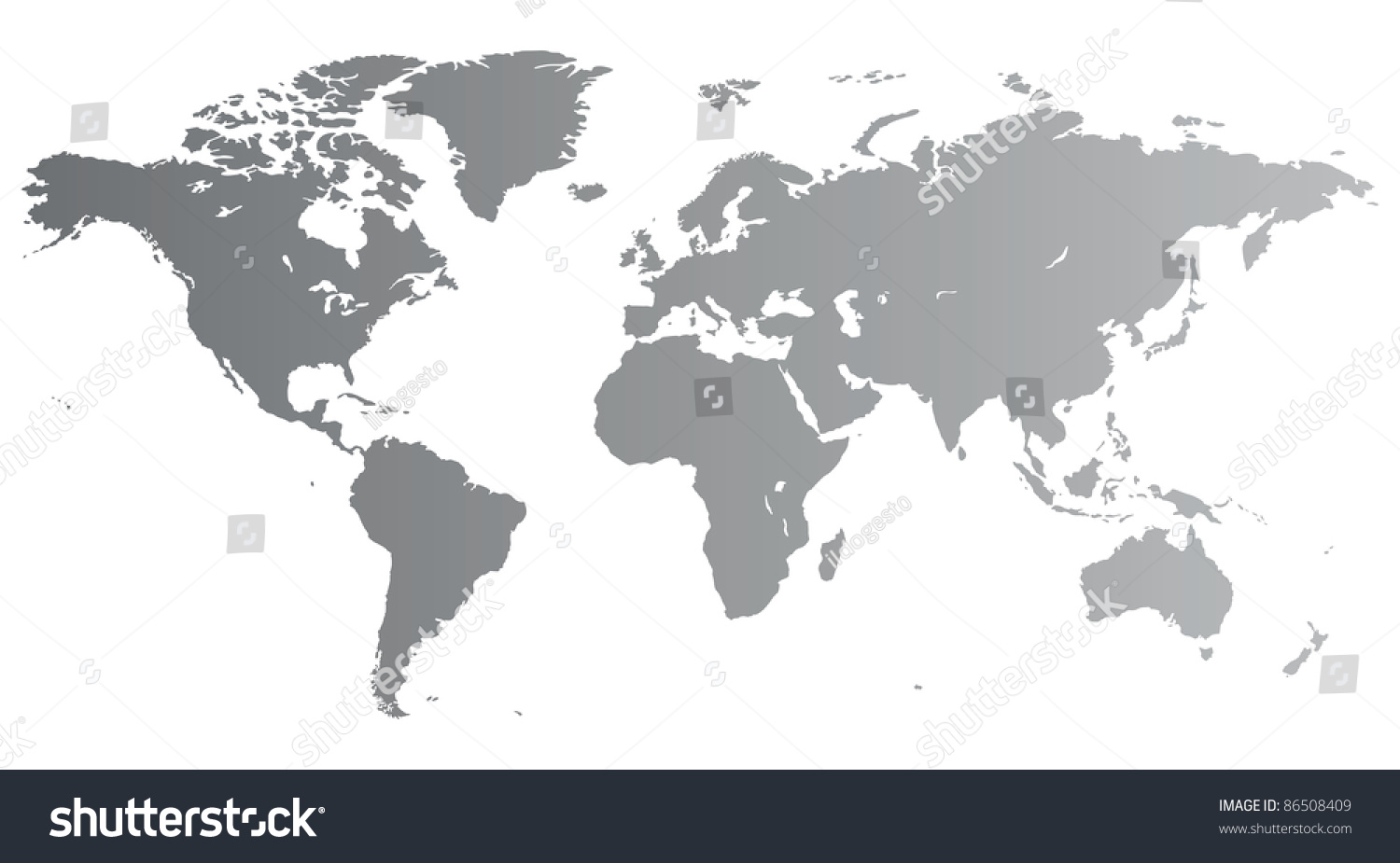 Silver high quality map of the World. Raster version. Vector version is also available. #86508409