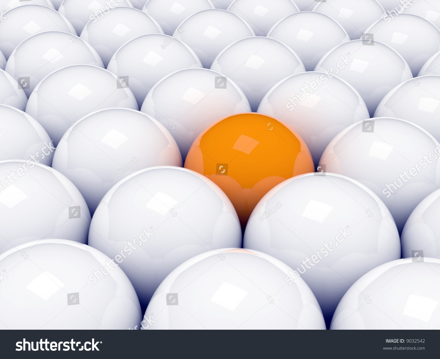 Alone 3d orange ball #9032542