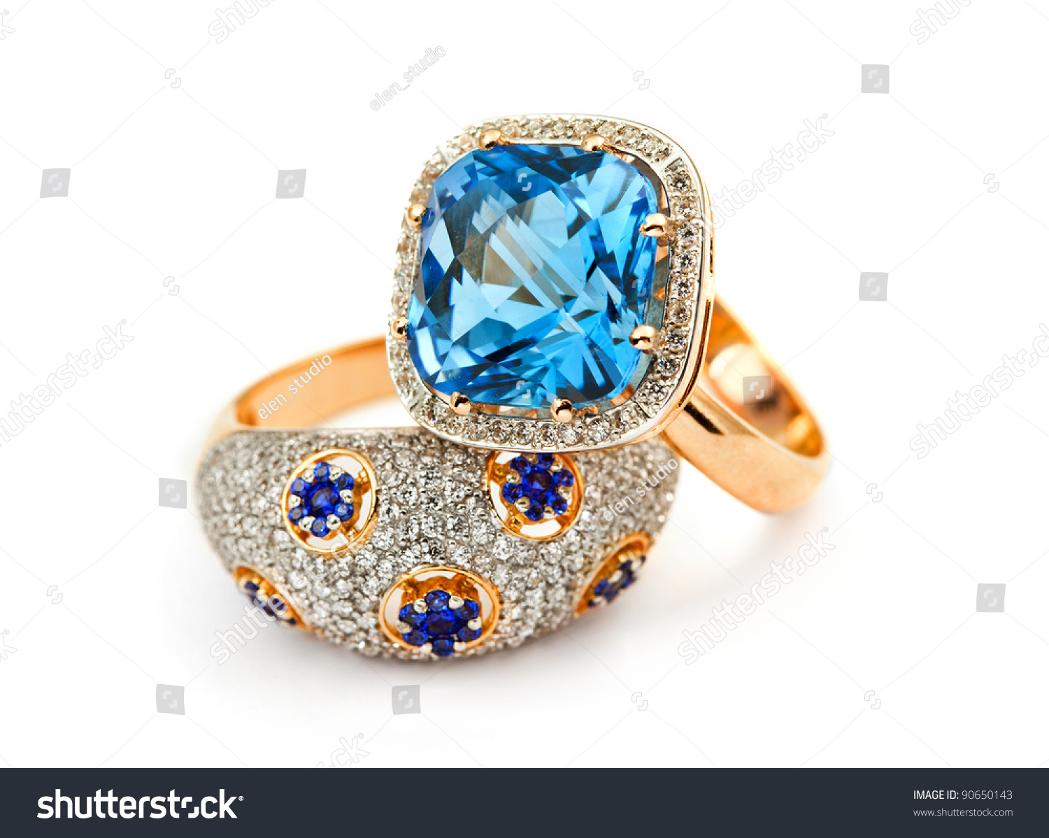 Elegant jewelry ring with jewel stone sapphire #90650143