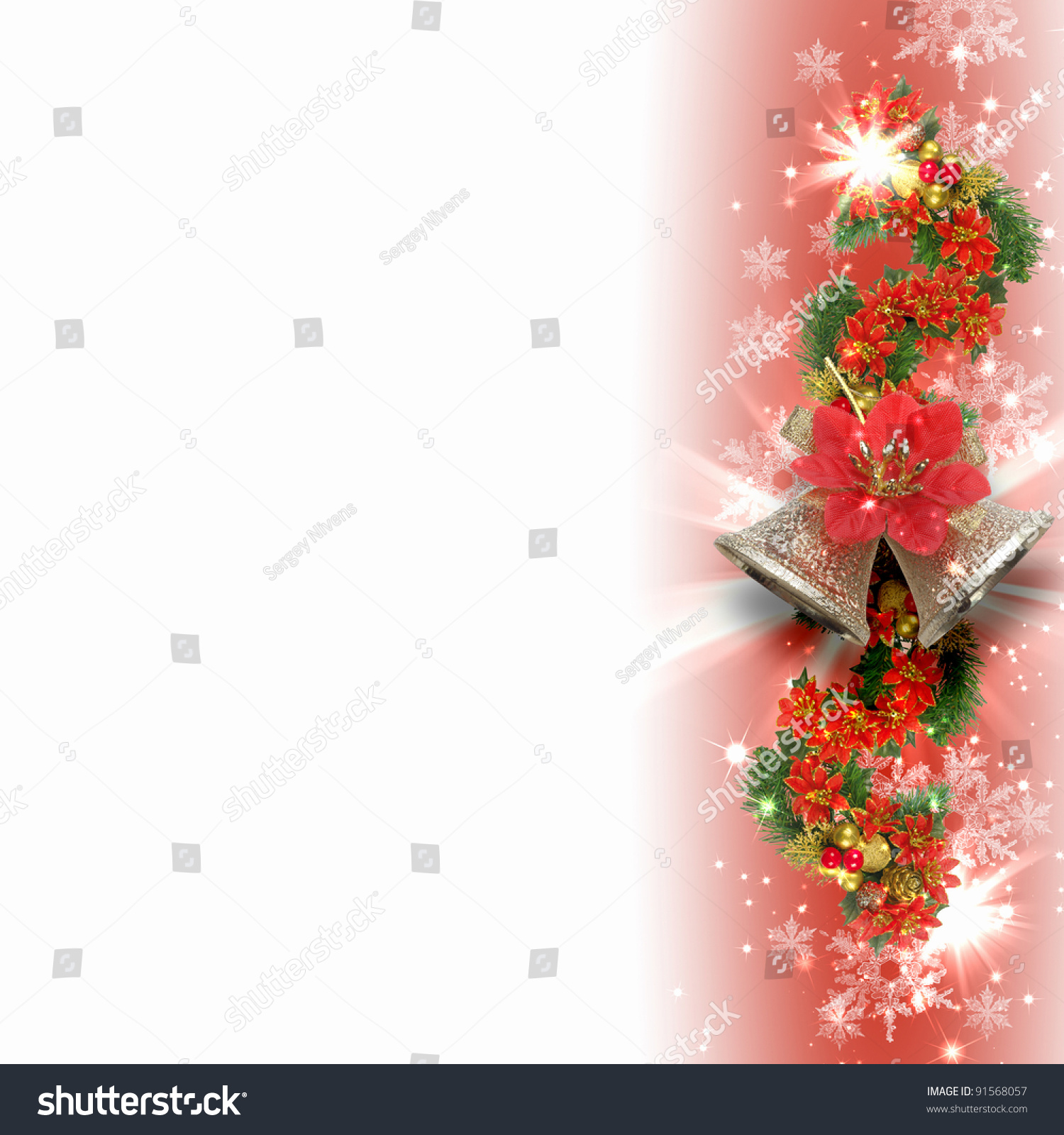 Illustration of background with traditional Christmas decoration ornament #91568057