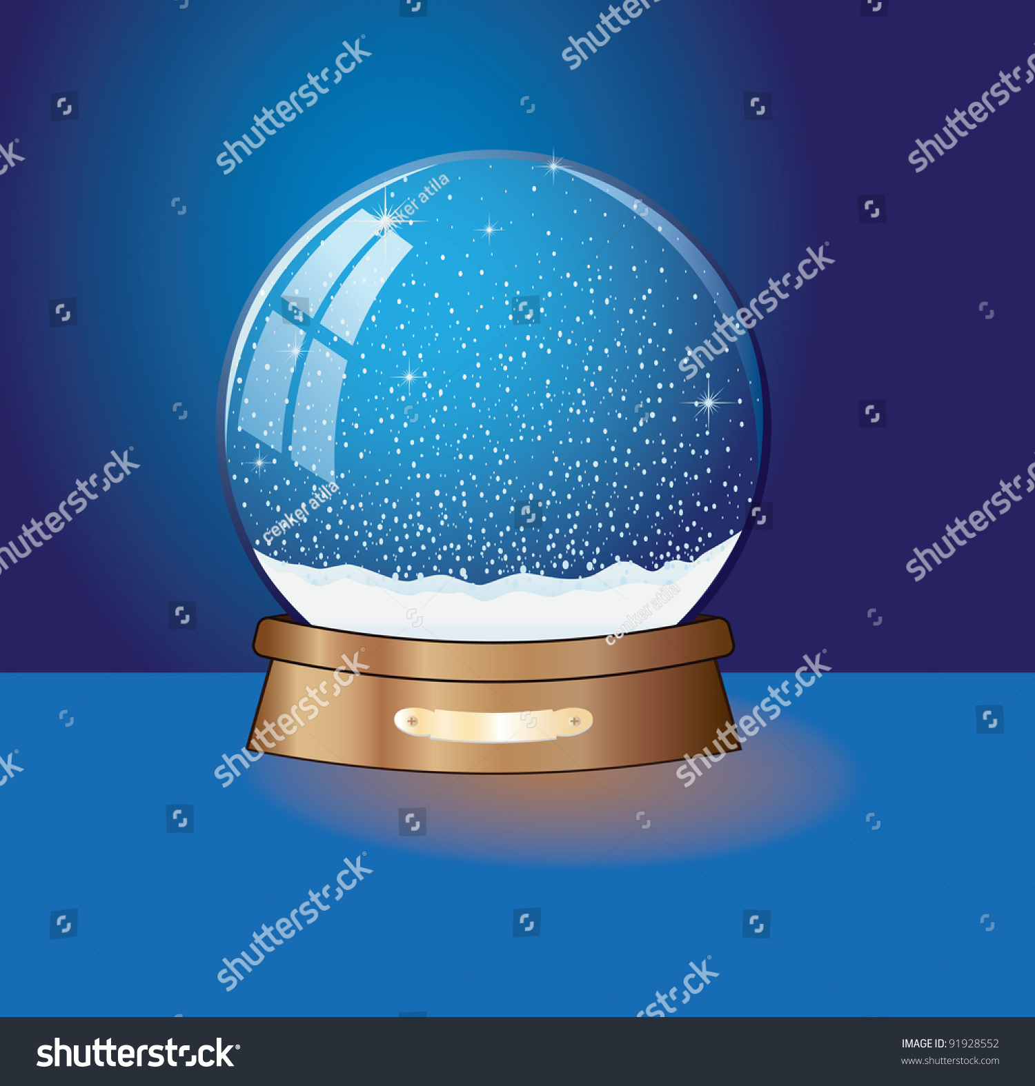 Snow globe Royalty Free Stock Vector 91928552