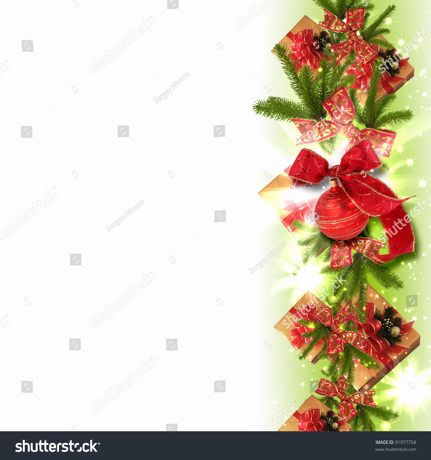 Illustration of background with traditional Christmas decoration ornament #91977758