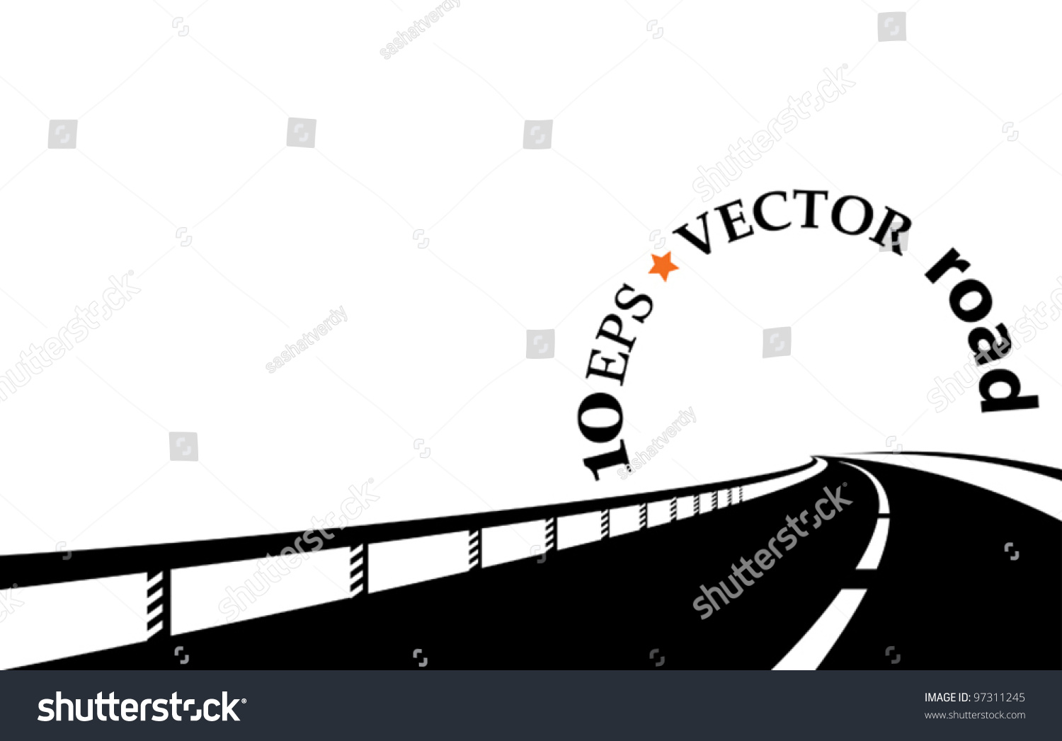 one road - Royalty Free Stock Vector 97311245 - Avopix.com