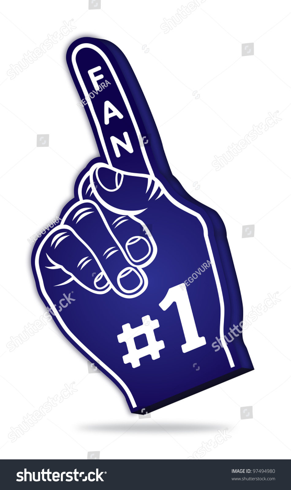 3d foam finger - fan finger - Royalty Free Stock Photo 97494980 ...