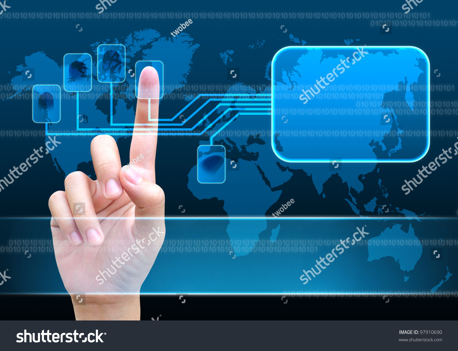 scanning of a finger on a touch screen interface #97910690