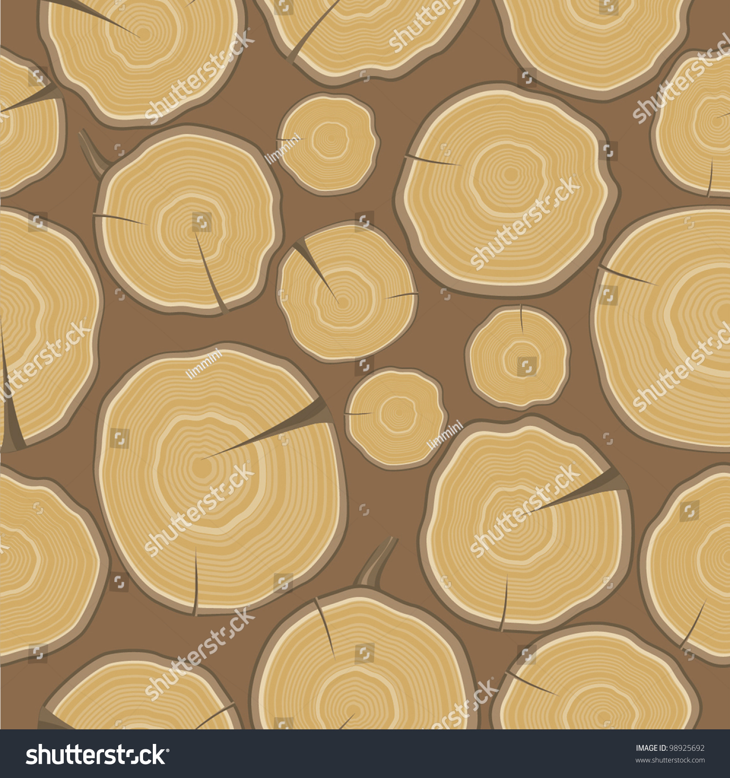 Cut log butt seamless pattern - Royalty Free Stock Vector 98925692 ...