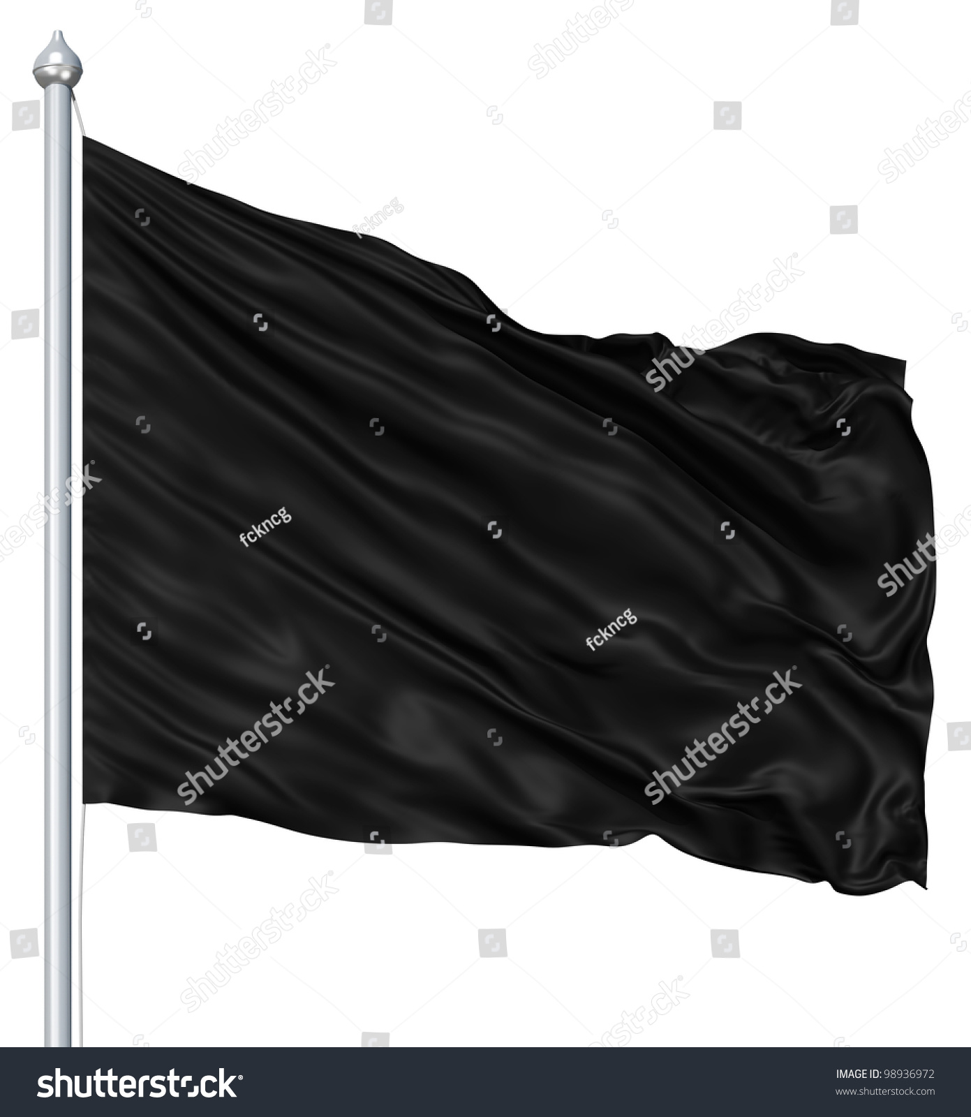 Premium Photo  Blank black flag waving in the wind with copyspace for your  logo or text isolated on light grey background 3d rendering mock up