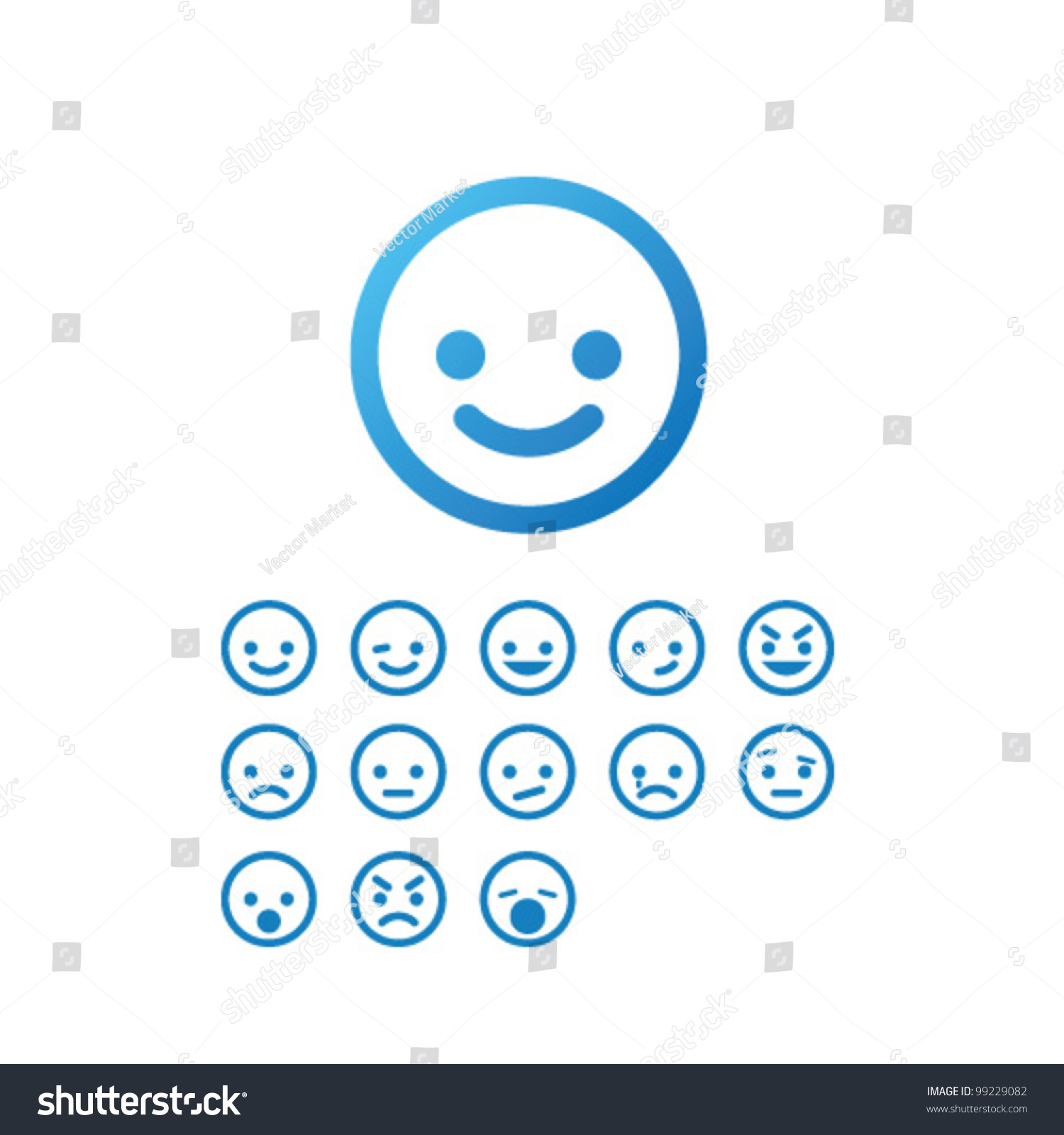 Vector Smile Icon Set #99229082