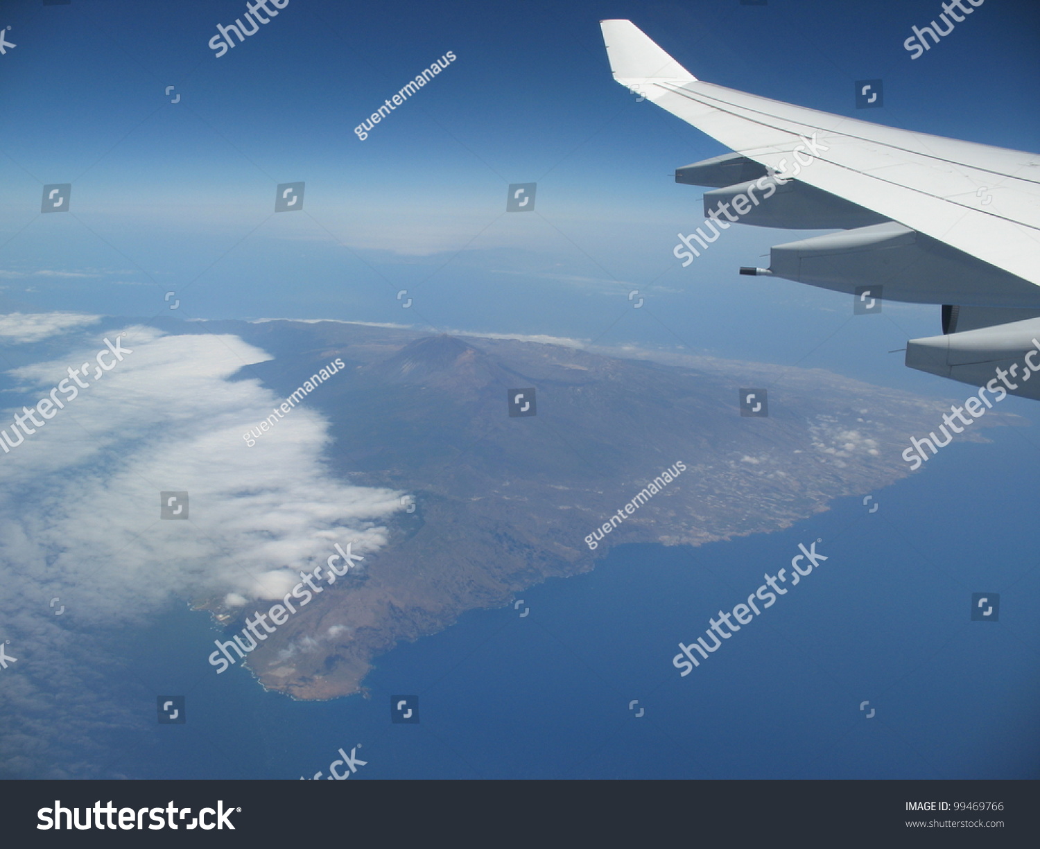 View from the plane on the island of Tenerife, Spain #99469766