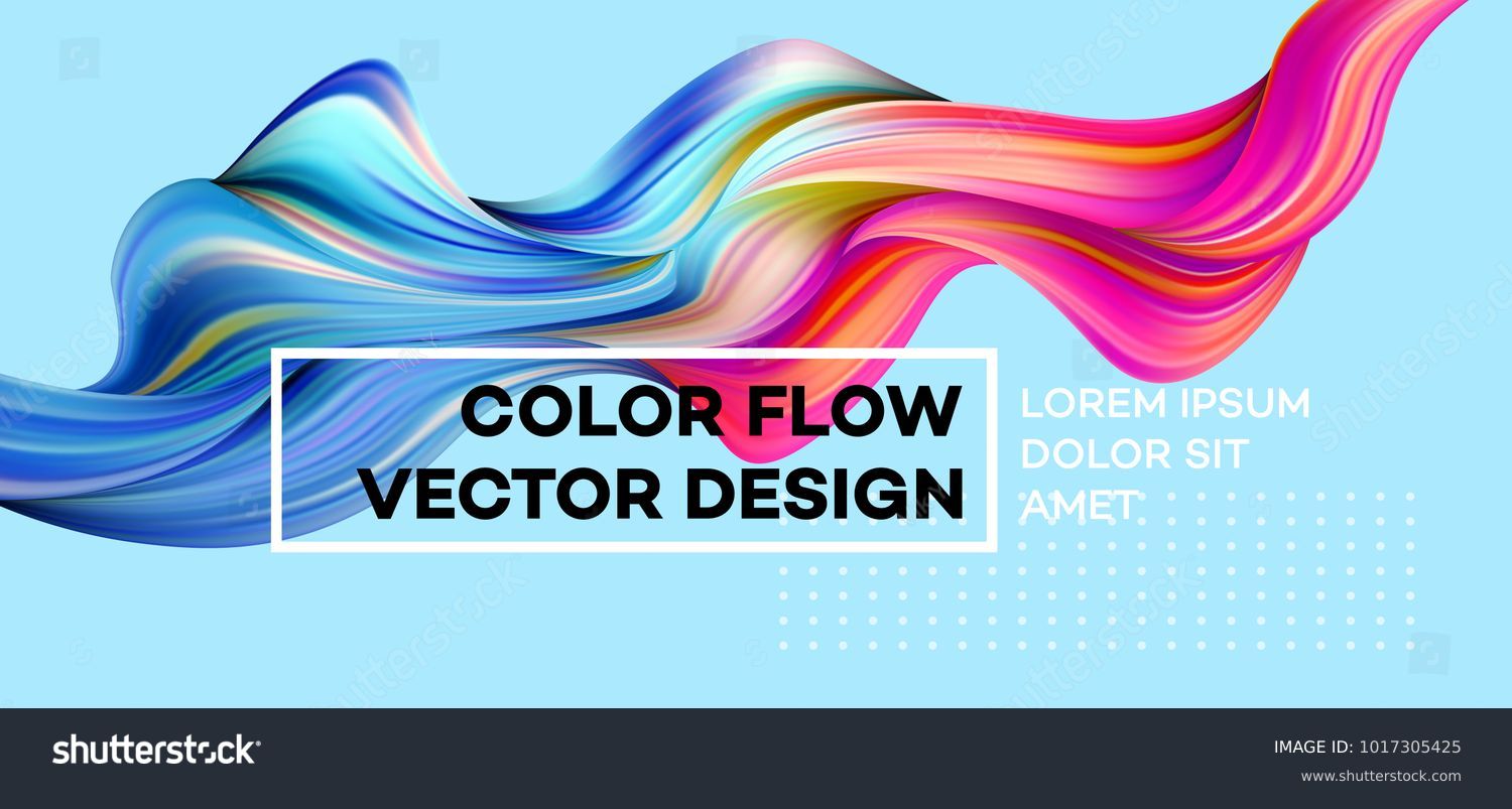 Modern colorful flow poster. Wave Liquid shape in blue color background. Art design for your design project. Vector illustration EPS10 #1017305425