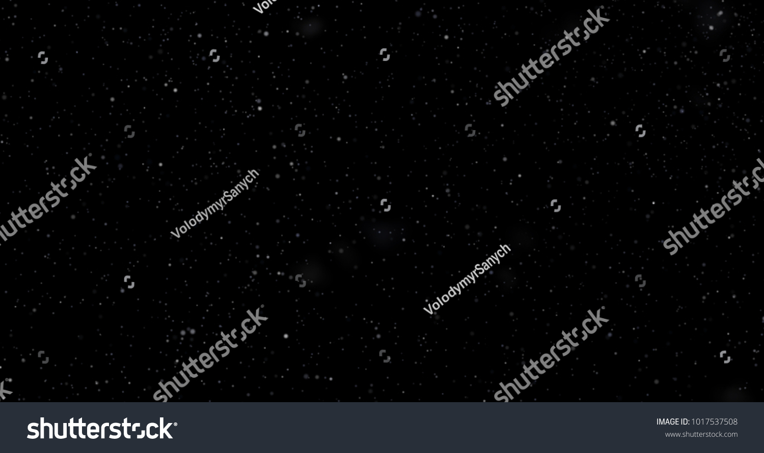 Snowfall on a black background. 3D rendering #1017537508