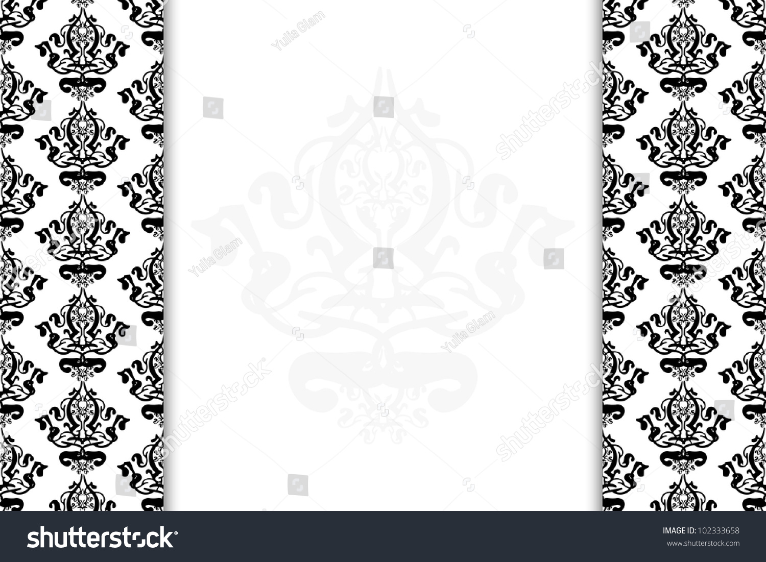 Royalty-free Vector black & white vintage background #102333658 Stock