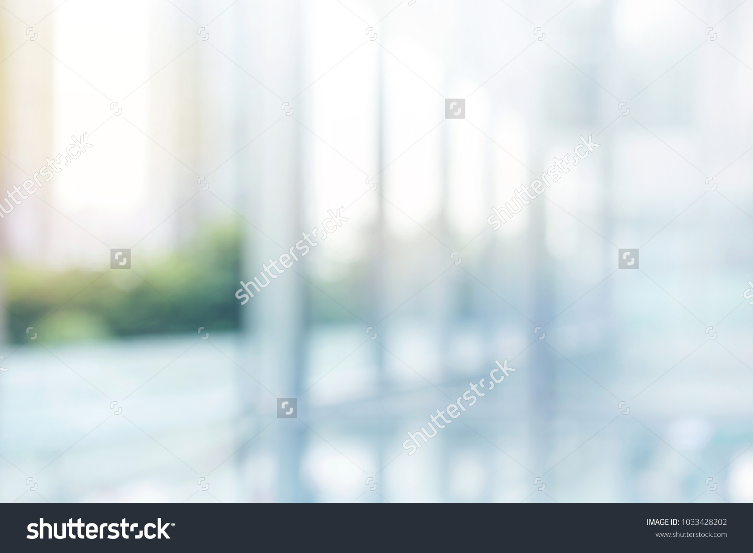 Blurred abstract  grey glass wall from building background. #1033428202