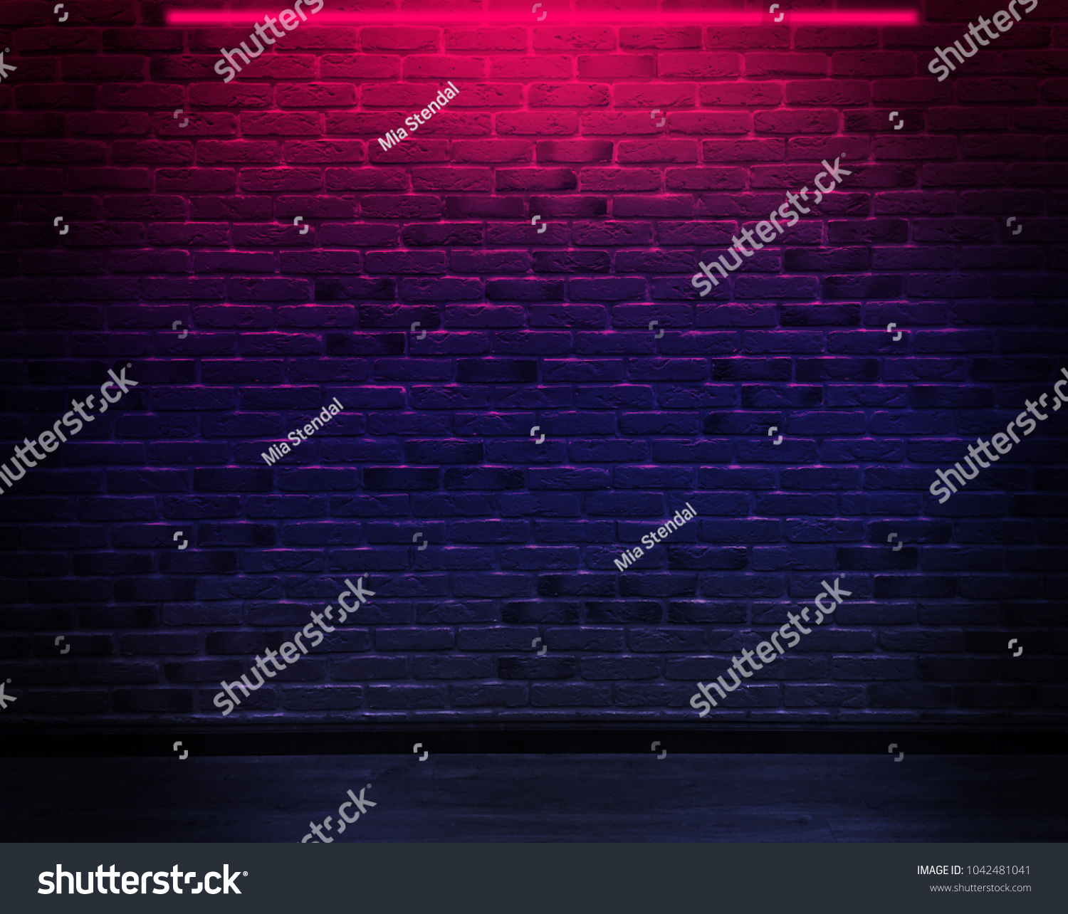 Brick wall, background, neon light #1042481041