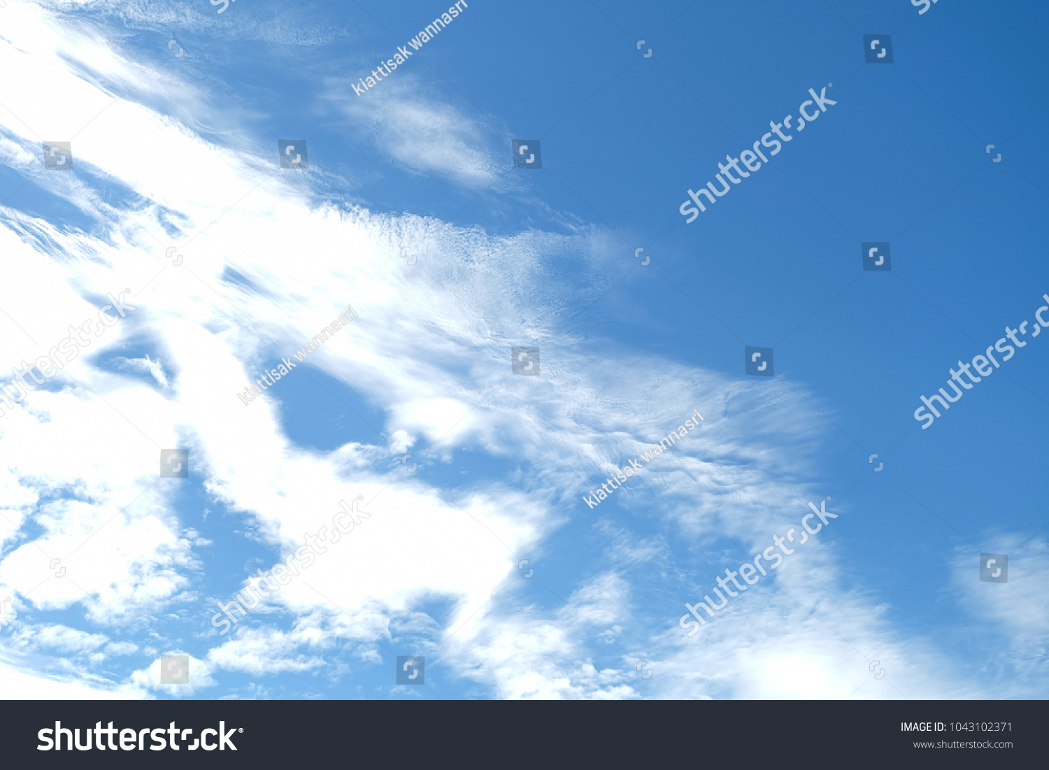 Blue sky and clouds. background. Sky background / Blue Sky and Clouds #1043102371
