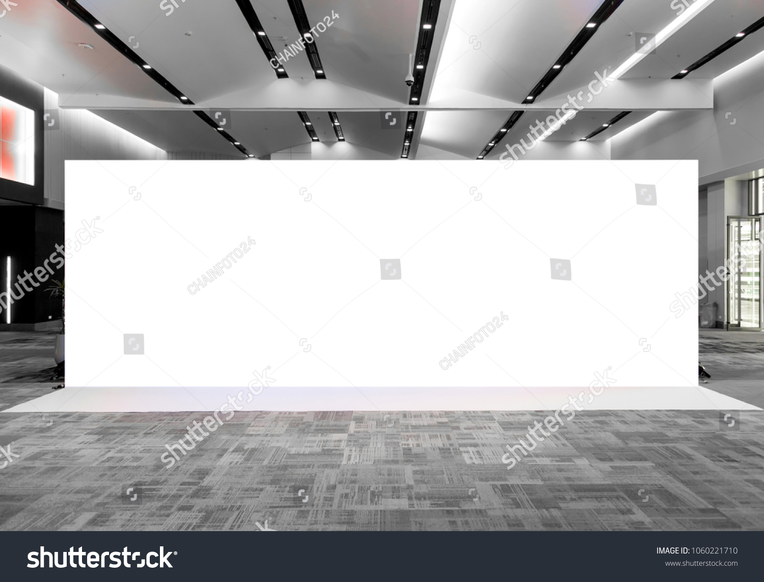 Fabric Pop Up basic unit Advertising banner media display backdrop, empty background #1060221710