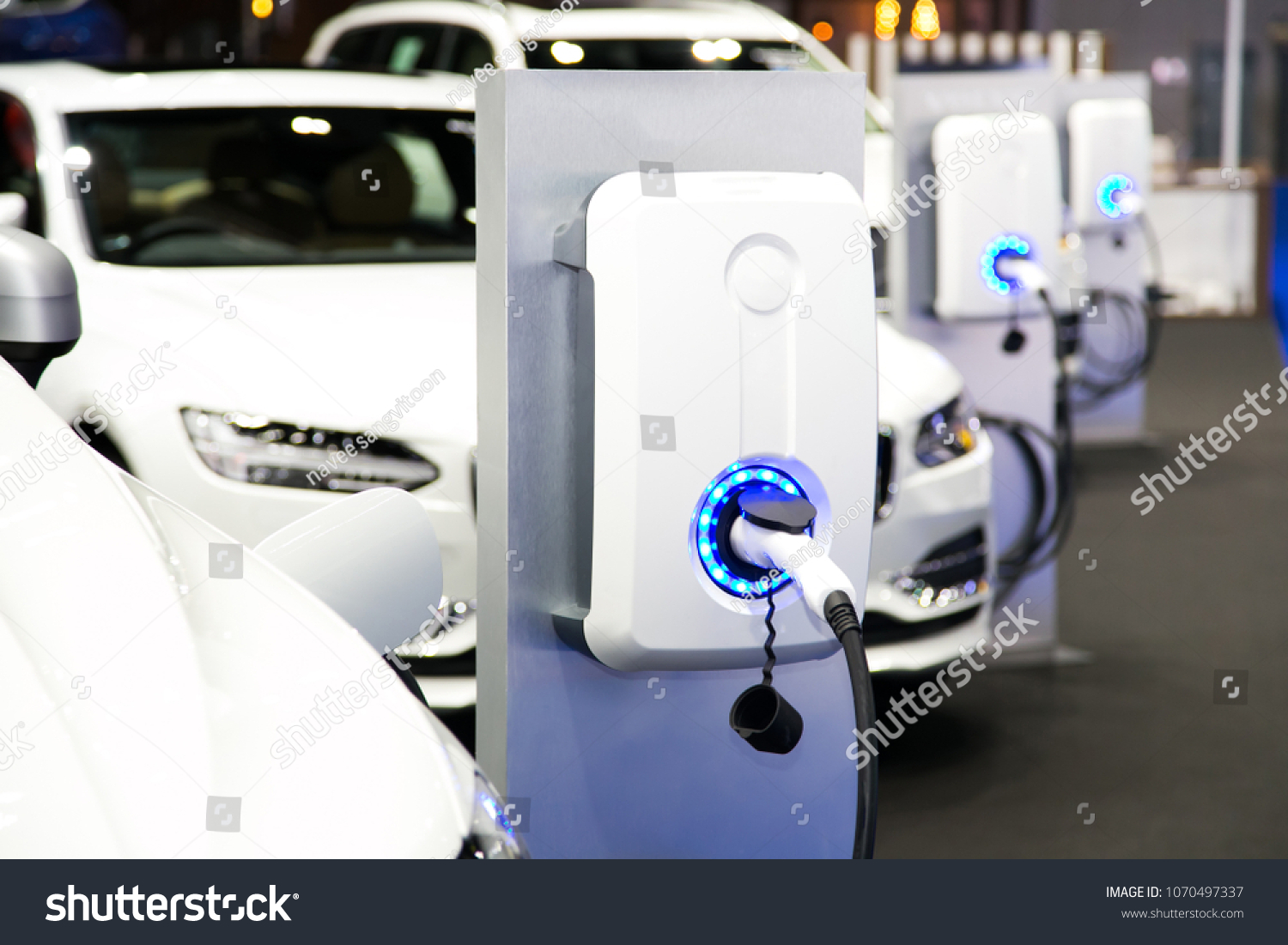 Power supply for electric car charging. Electric car charging station #1070497337
