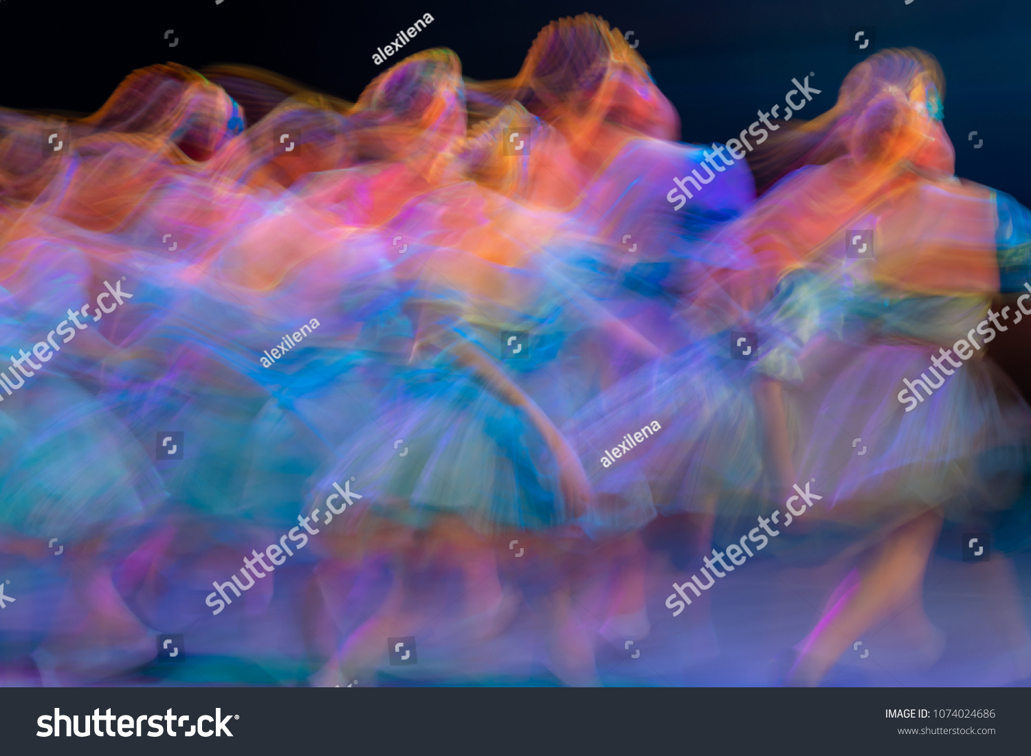 Abstract movement in the dance. Children ensemble. Moscow. Russia #1074024686